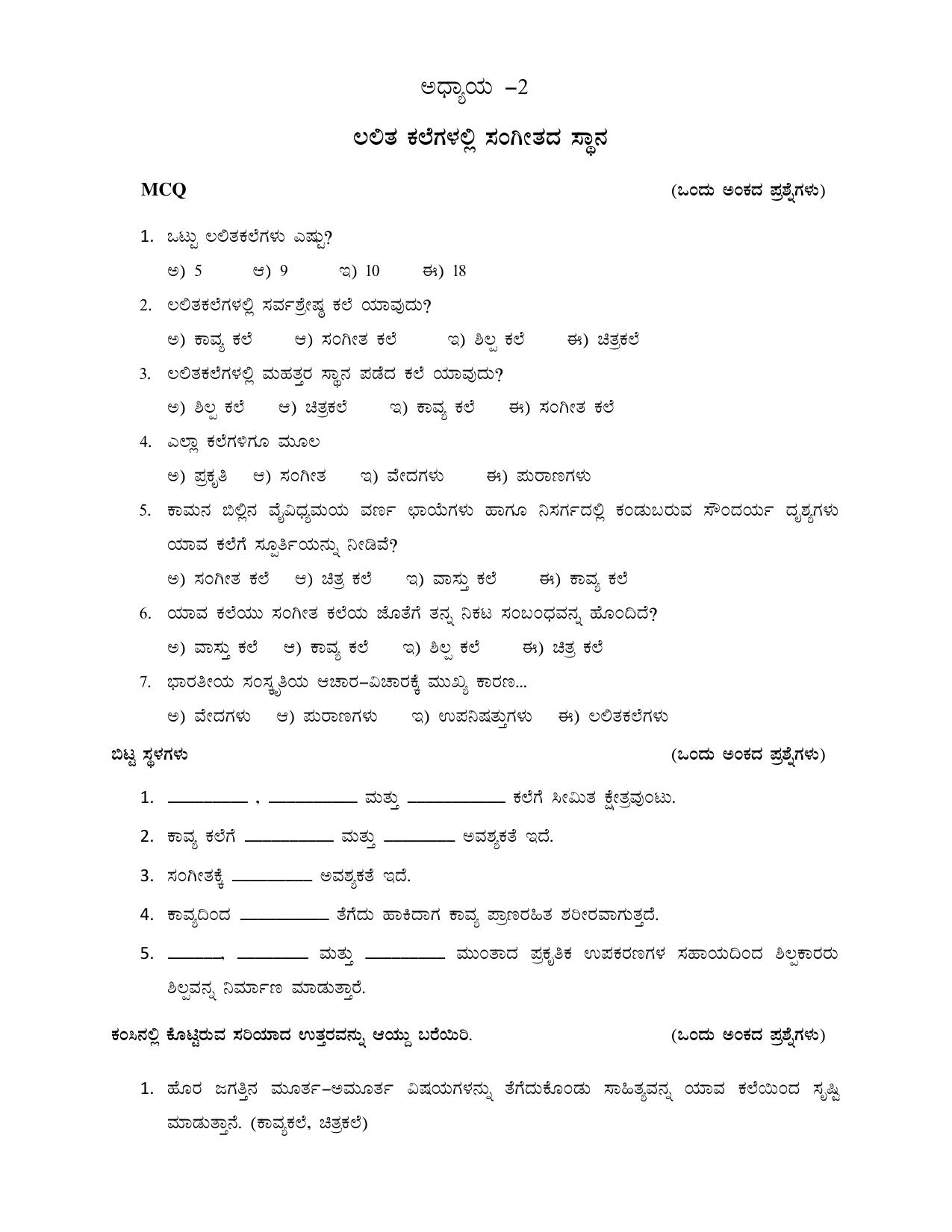 Karnataka 1st PUC Question Bank 2025 - Hindustani Music - Page 4