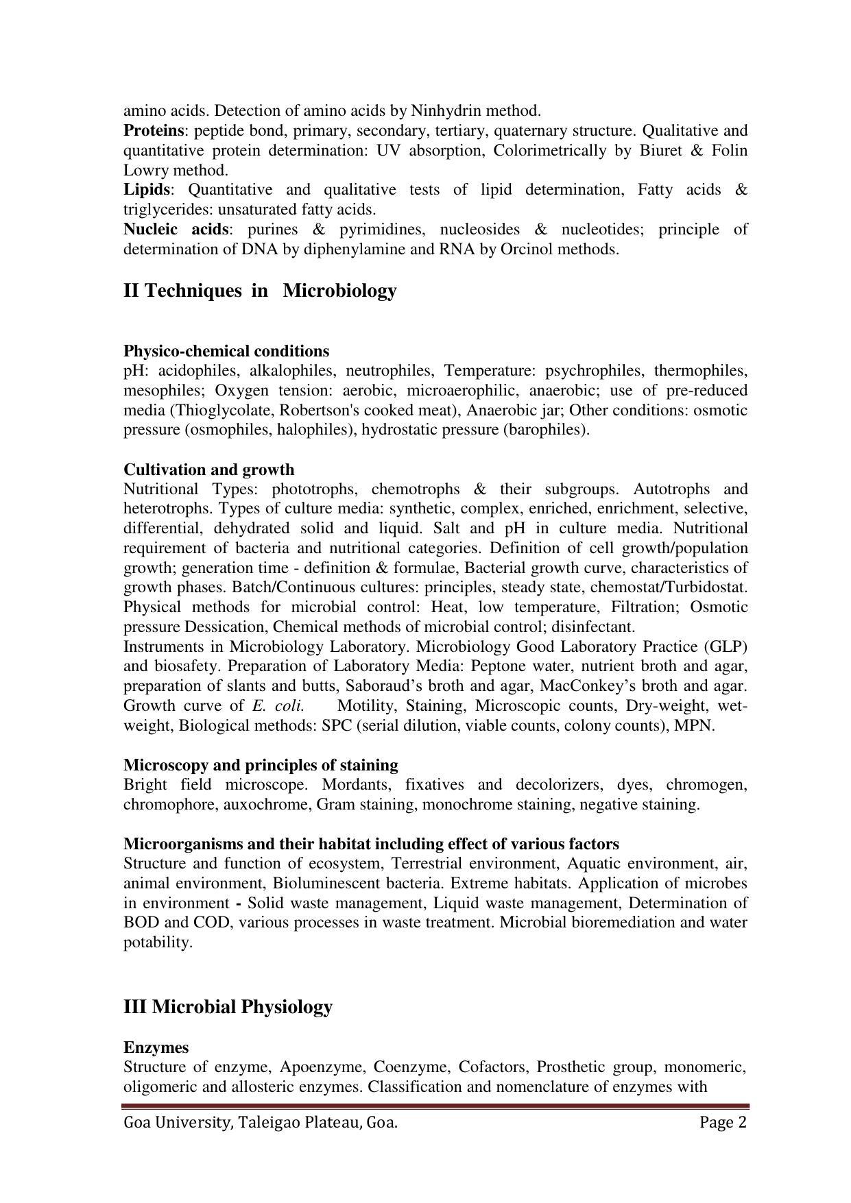 GU ART Microbiology Syllabus - Page 2