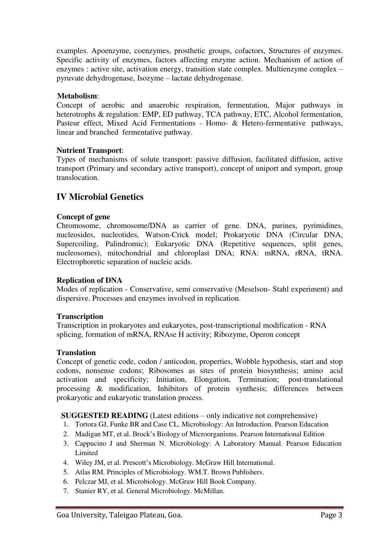 GU ART Microbiology Syllabus - Page 3
