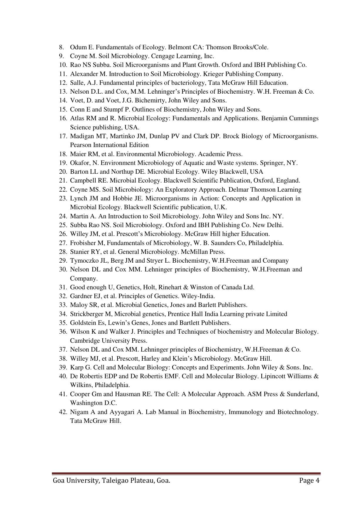 GU ART Microbiology Syllabus - Page 4