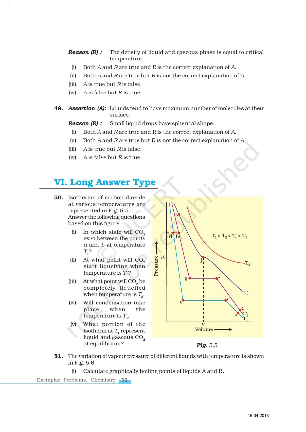 NCERT Exemplar Book for Class 11 Chemistry: Chapter 5 States of Matter - Page 10