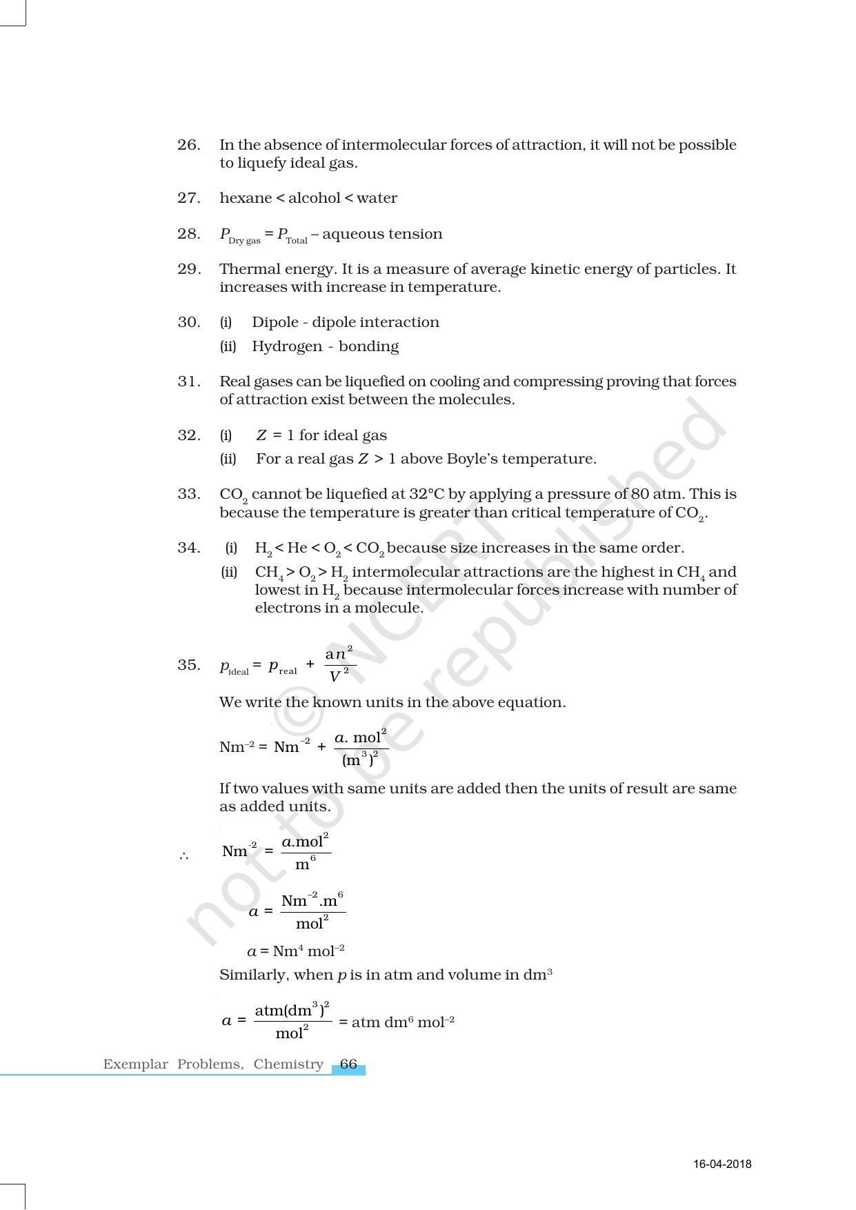 NCERT Exemplar Book for Class 11 Chemistry: Chapter 5 States of Matter - Page 14