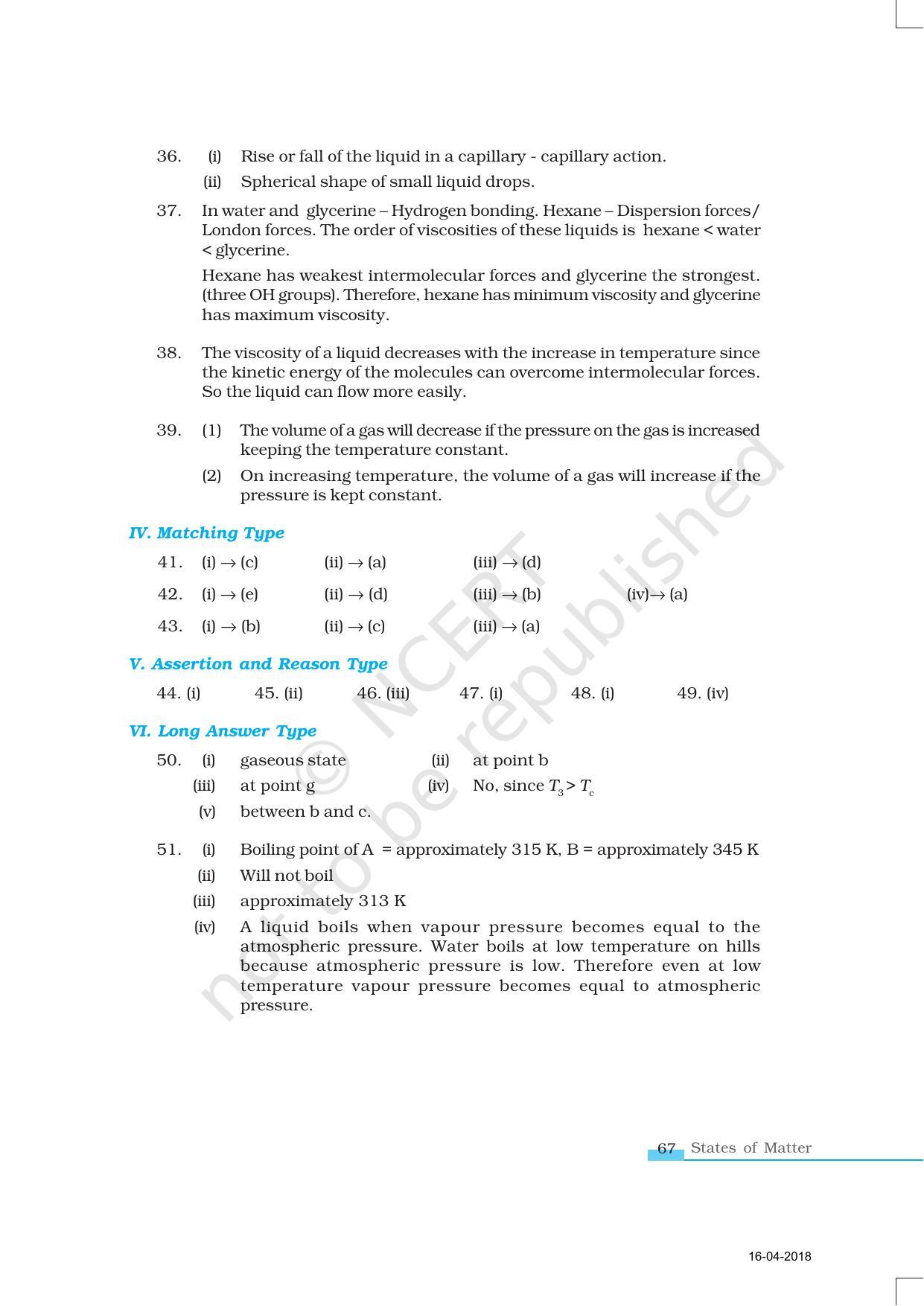 NCERT Exemplar Book for Class 11 Chemistry: Chapter 5 States of Matter - Page 15