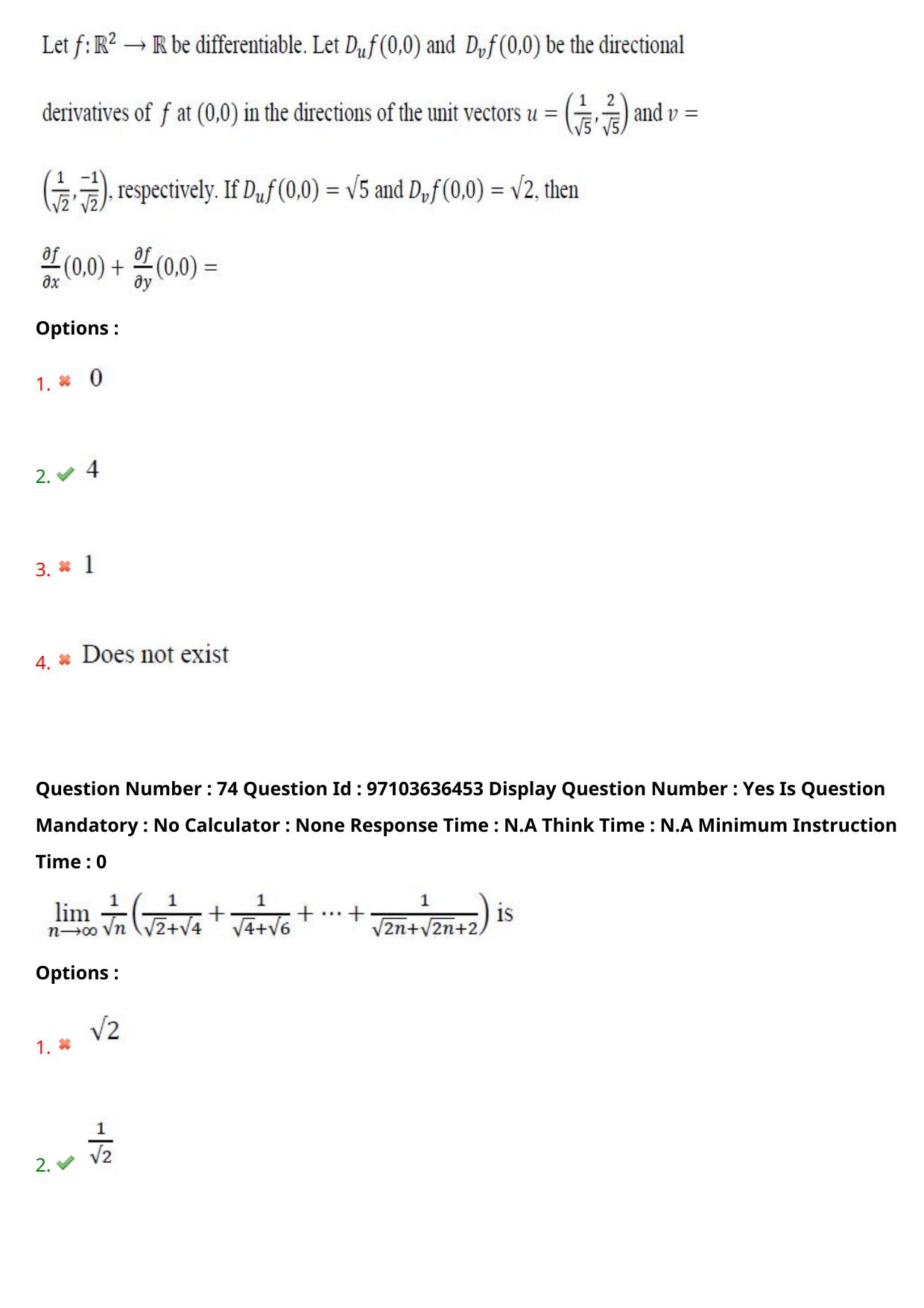 AP RCET 2024 Mathematics Question Paper (04-05-2024 (Saturday) Session-I) - Page 45