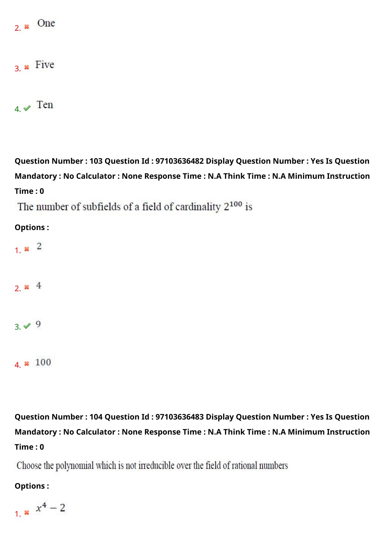 AP RCET 2024 Mathematics Question Paper (04-05-2024 (Saturday) Session-I) - Page 62