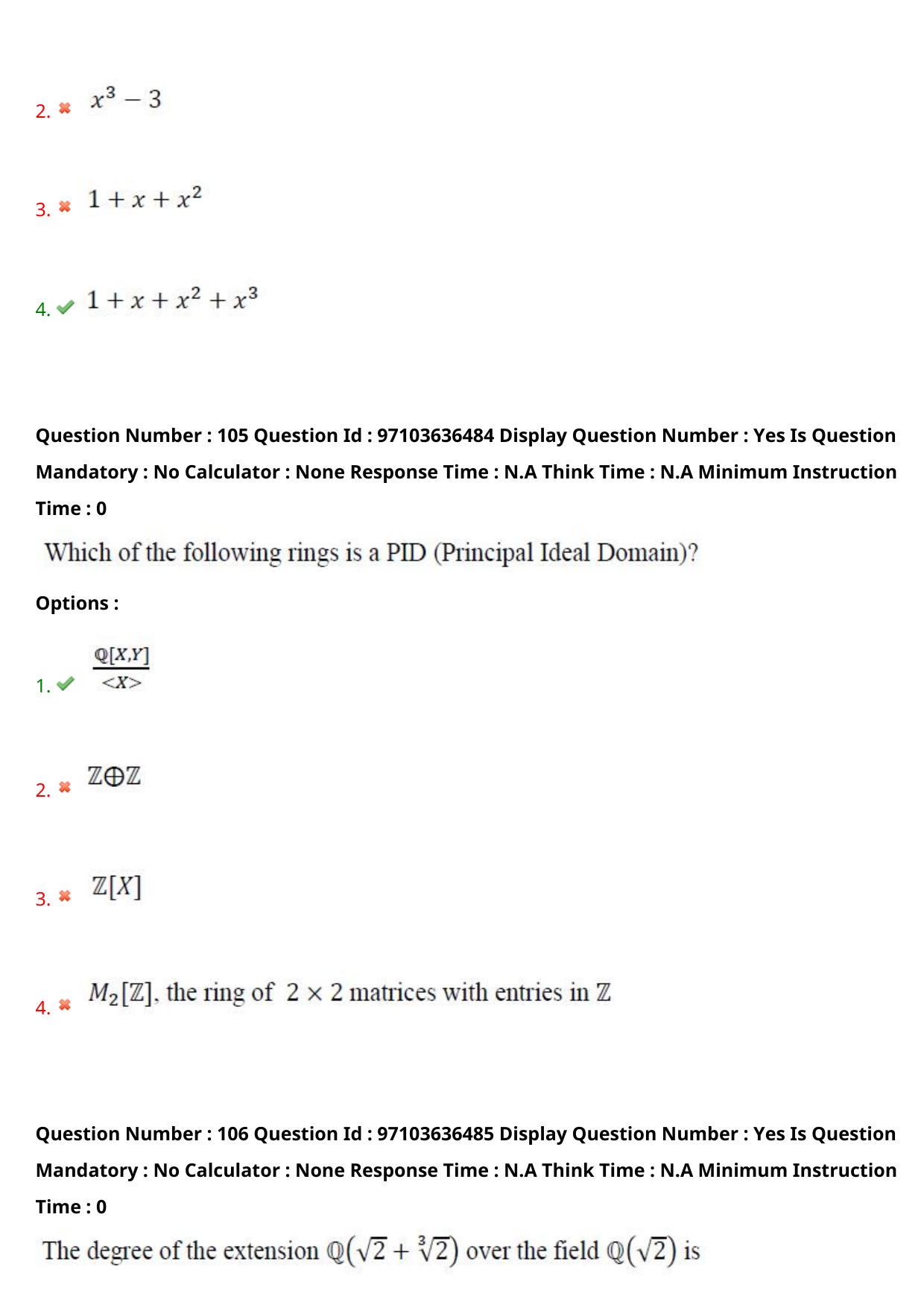 AP RCET 2024 Mathematics Question Paper (04-05-2024 (Saturday) Session-I) - Page 63