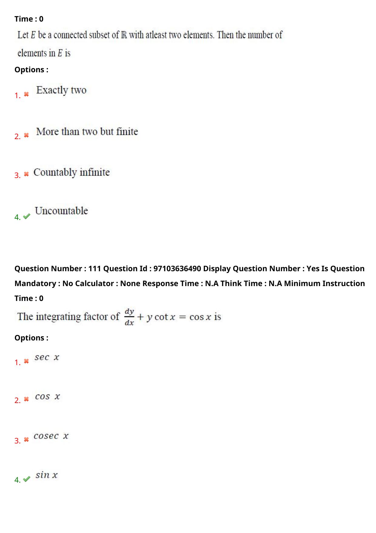 AP RCET 2024 Mathematics Question Paper (04-05-2024 (Saturday) Session-I) - Page 66