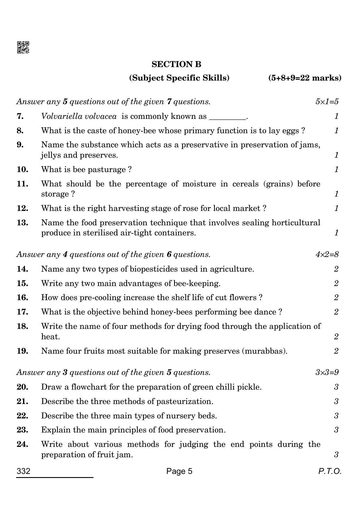 CBSE Class 12 332_Agriculture 2022 Question Paper - Page 5