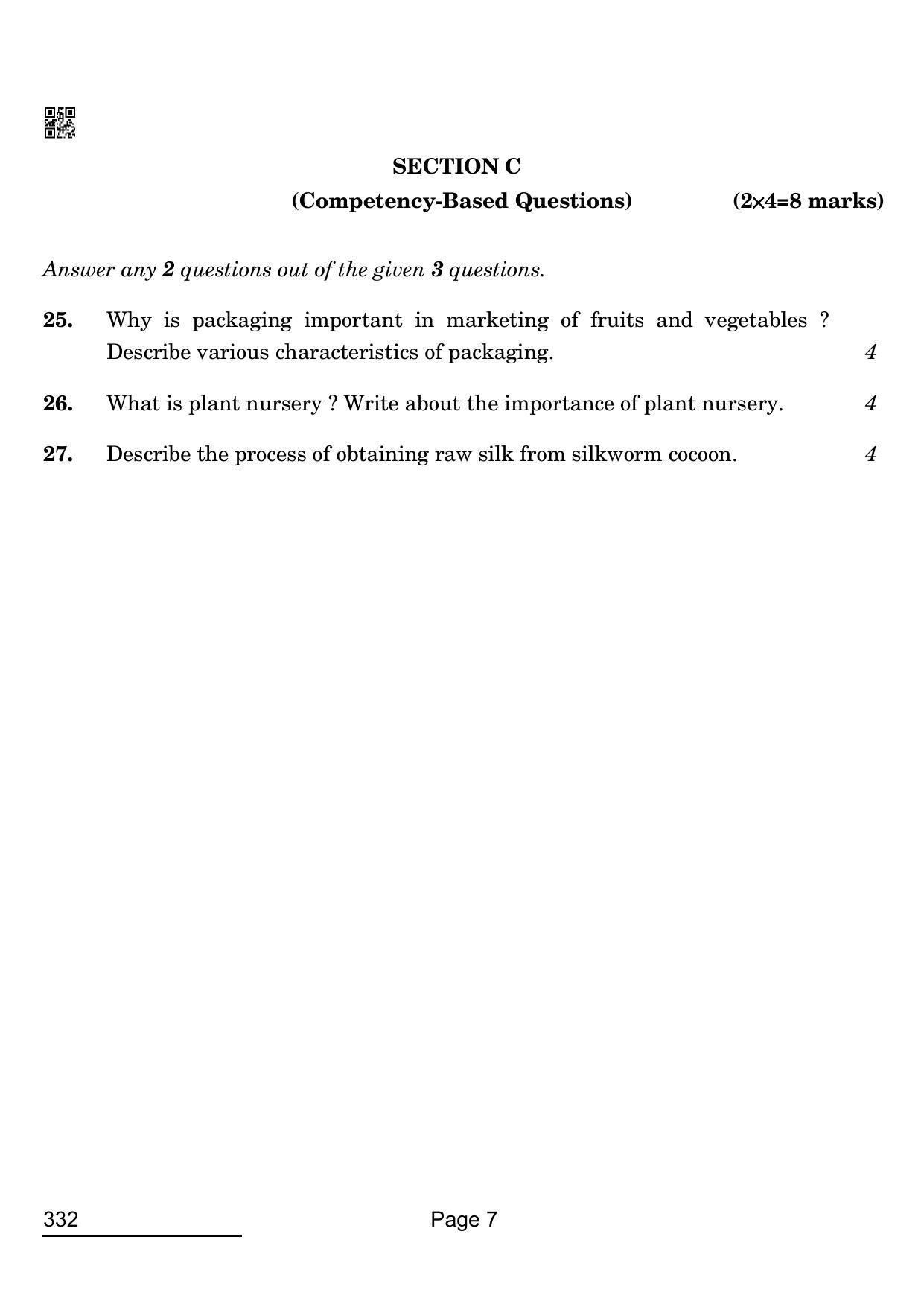 CBSE Class 12 332_Agriculture 2022 Question Paper - Page 7