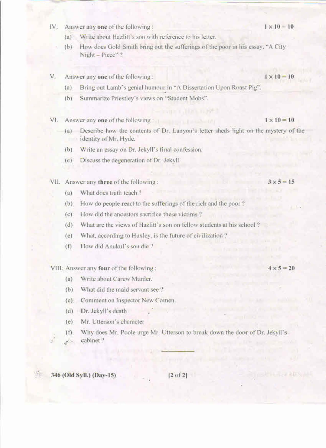 AP Inter 1st Year Enlish-I (Old) ML May-2019-General Question Paper - Page 2