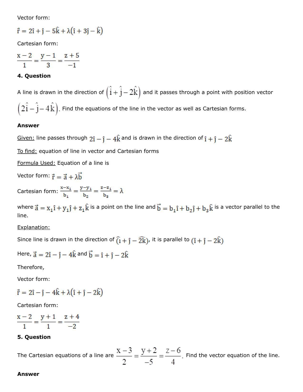 Chapter 27: Straight Line in Space Solutions: RS Aggarwal Class 12 Solutions  - Page 3