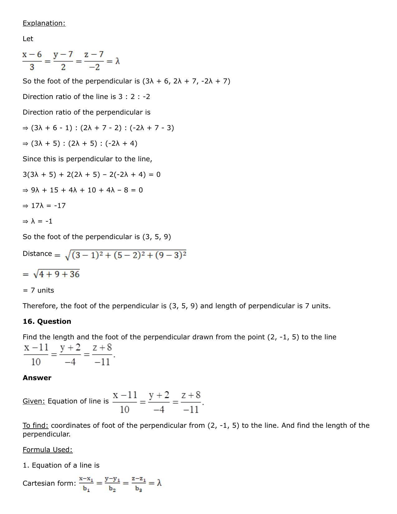 Chapter 27: Straight Line in Space Solutions: RS Aggarwal Class 12 Solutions  - Page 14