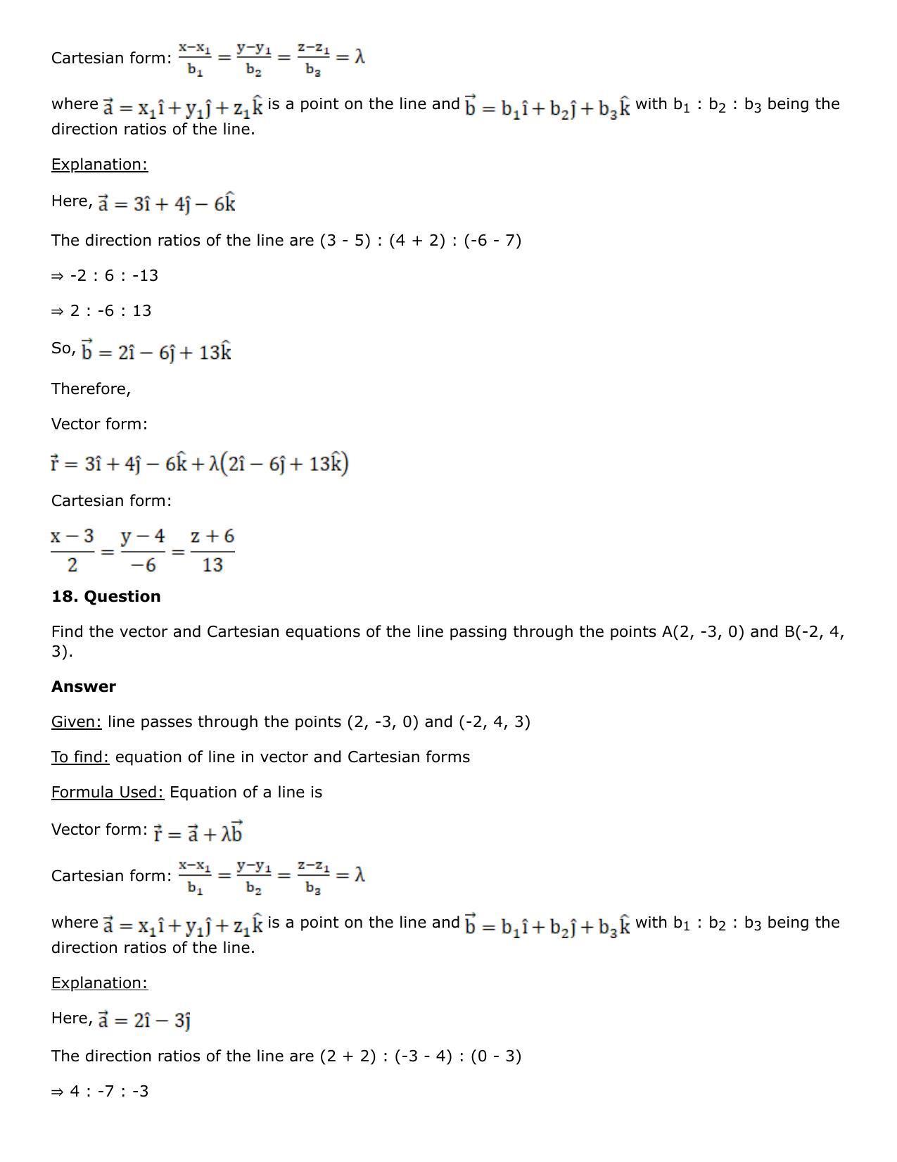 Chapter 27: Straight Line in Space Solutions: RS Aggarwal Class 12 Solutions  - Page 16