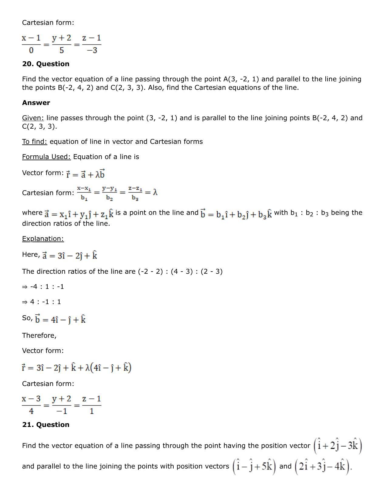 Chapter 27: Straight Line in Space Solutions: RS Aggarwal Class 12 Solutions  - Page 18