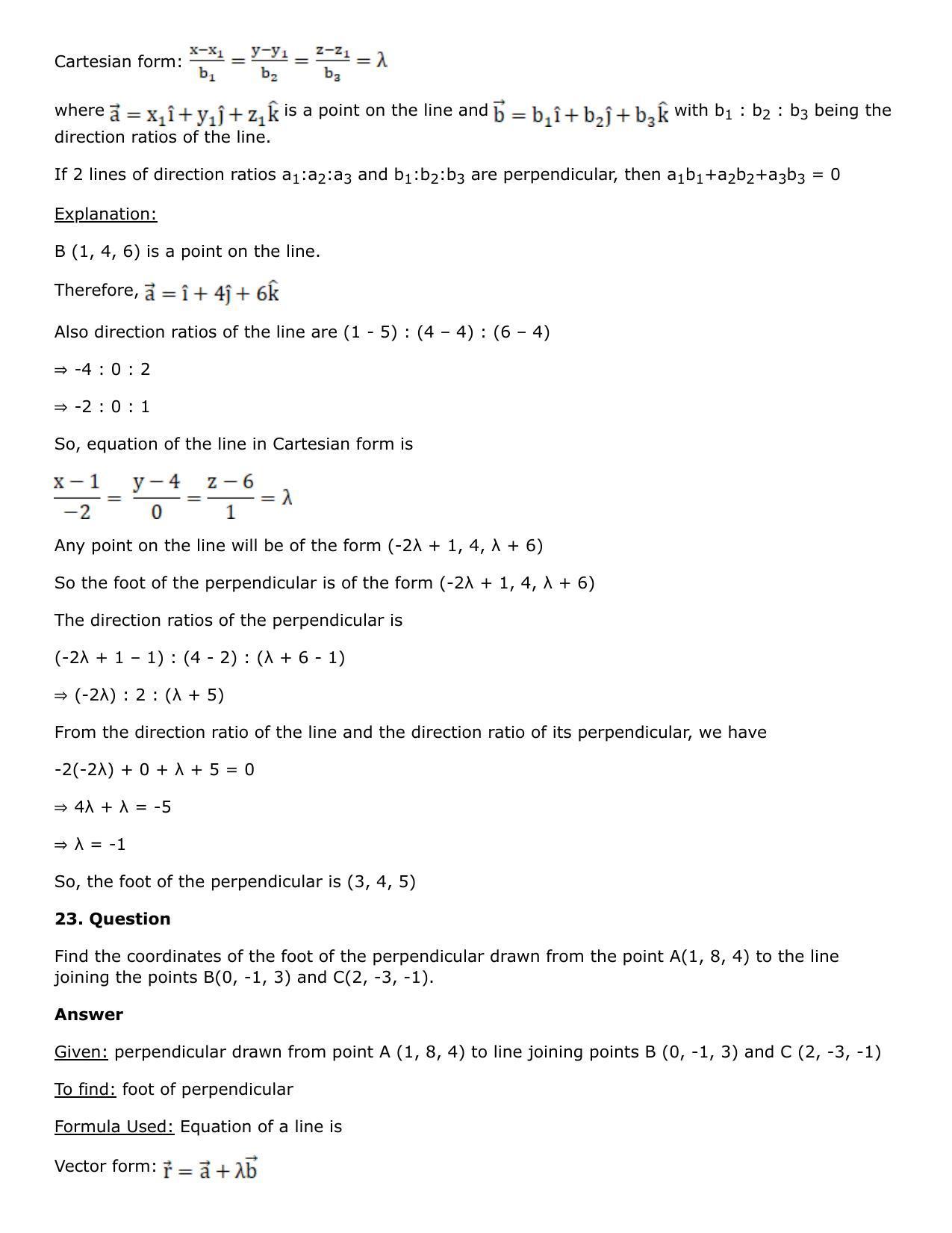 Chapter 27: Straight Line in Space Solutions: RS Aggarwal Class 12 Solutions  - Page 20
