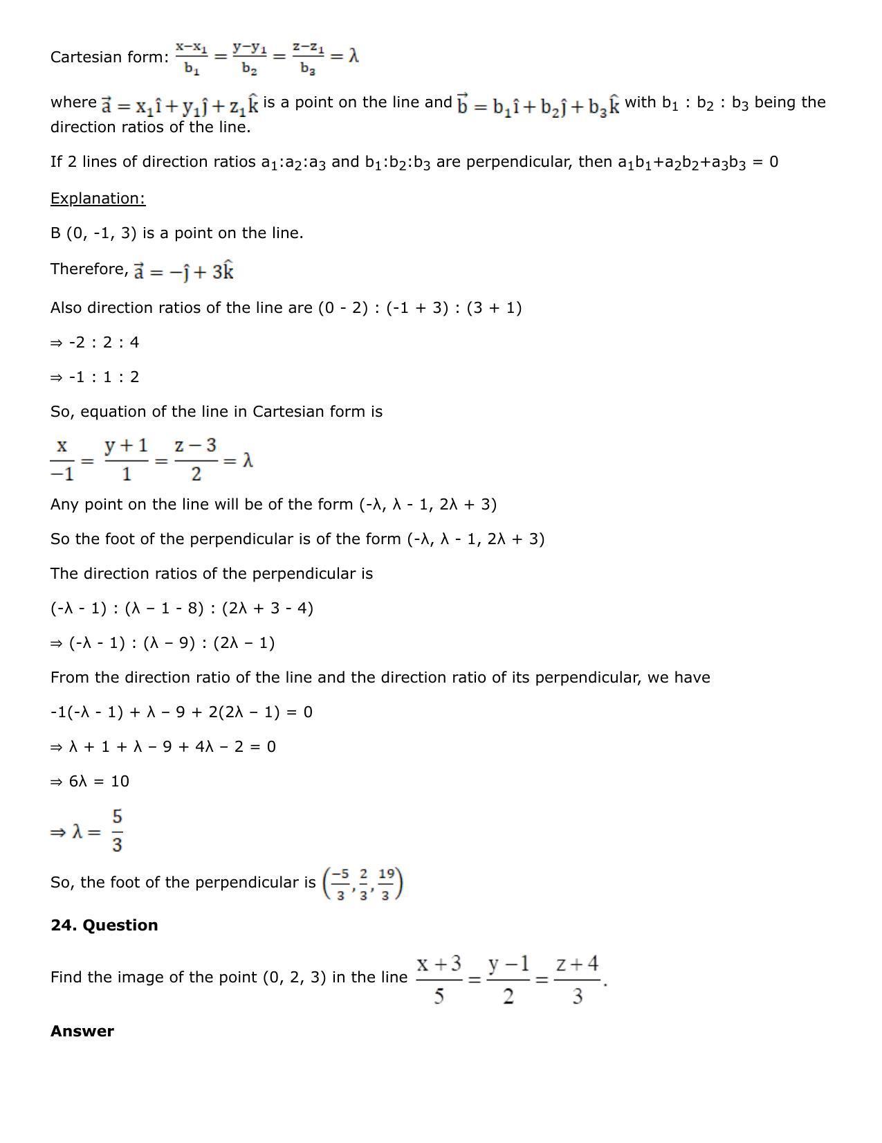 Chapter 27: Straight Line in Space Solutions: RS Aggarwal Class 12 Solutions  - Page 21