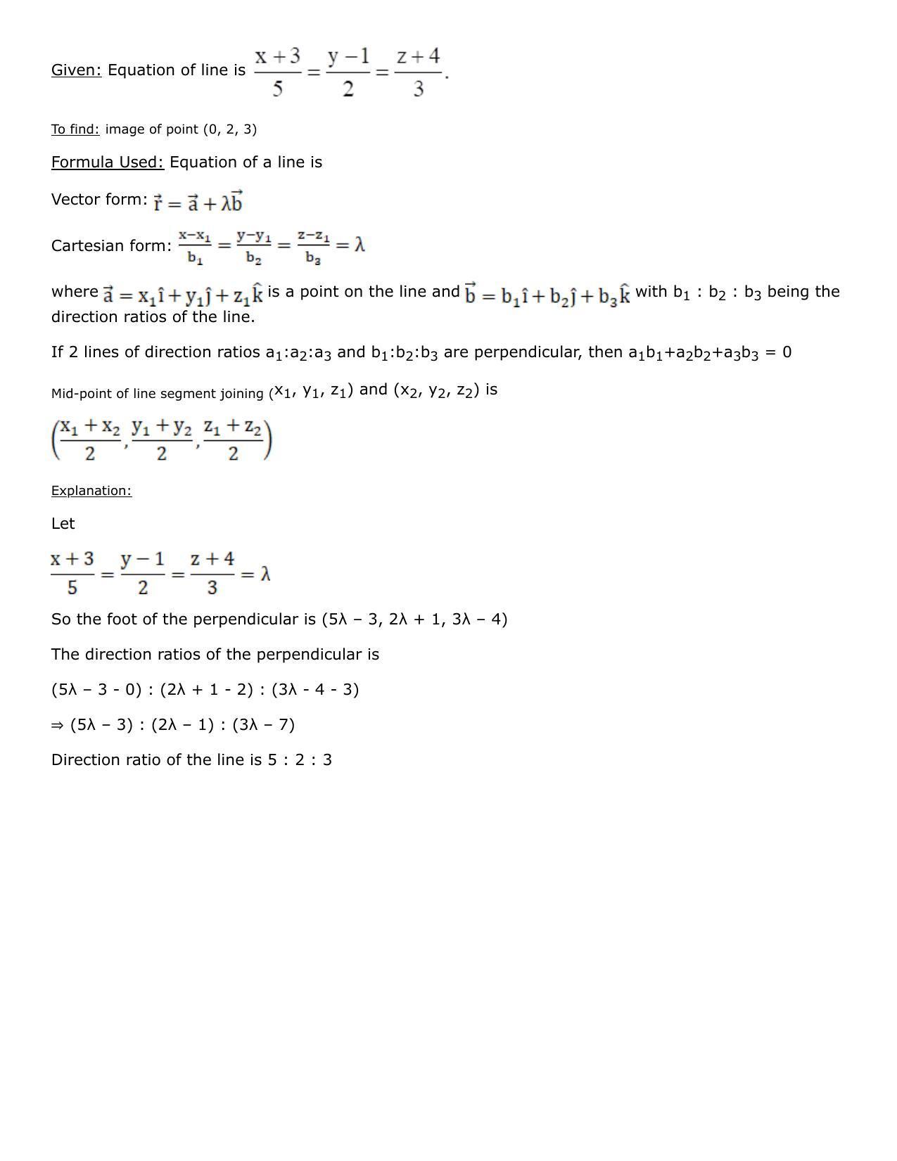 Chapter 27: Straight Line in Space Solutions: RS Aggarwal Class 12 Solutions  - Page 22