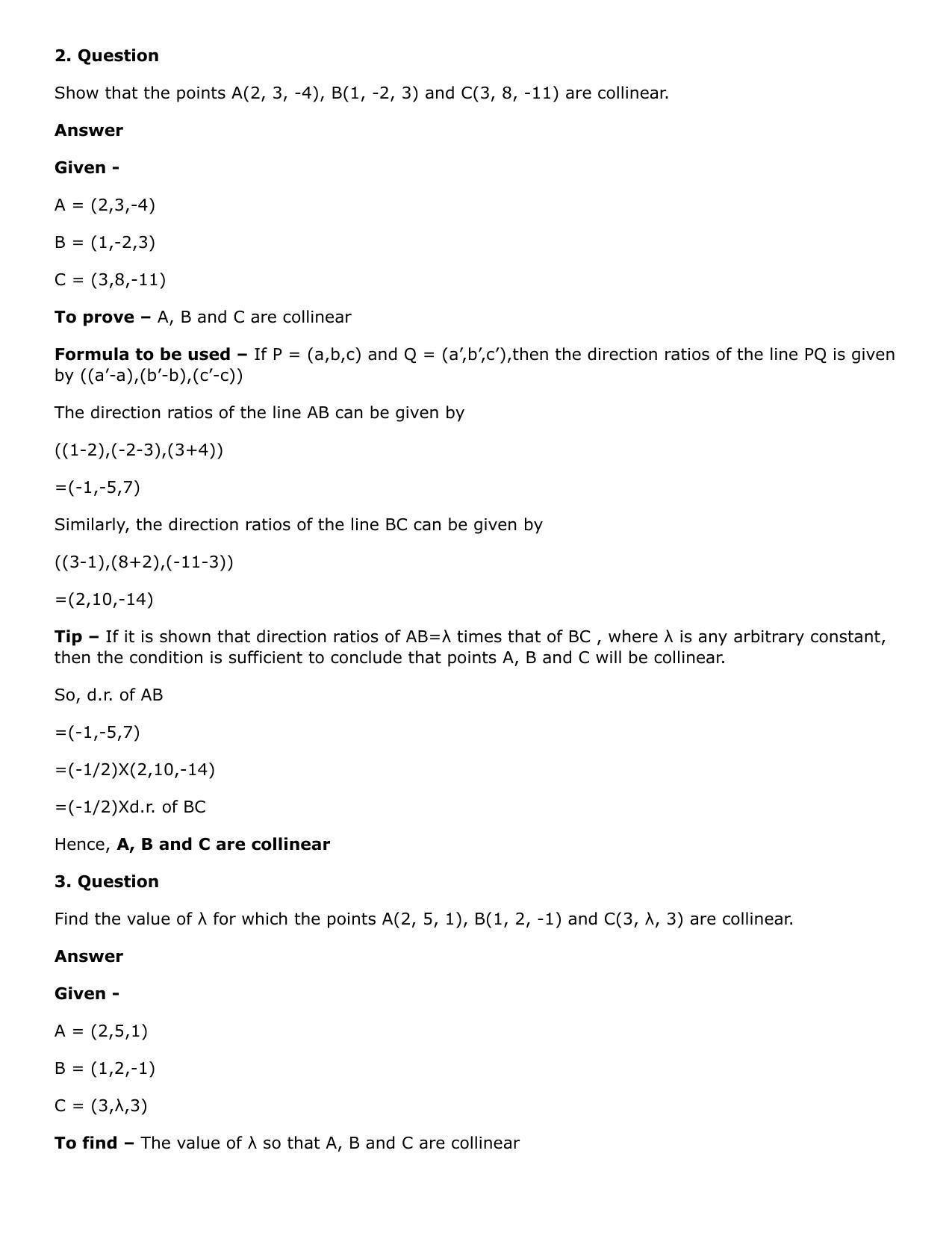 Chapter 27: Straight Line in Space Solutions: RS Aggarwal Class 12 Solutions  - Page 27