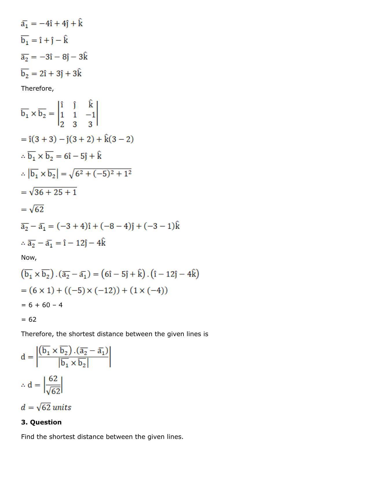 Chapter 27: Straight Line in Space Solutions: RS Aggarwal Class 12 Solutions  - Page 46