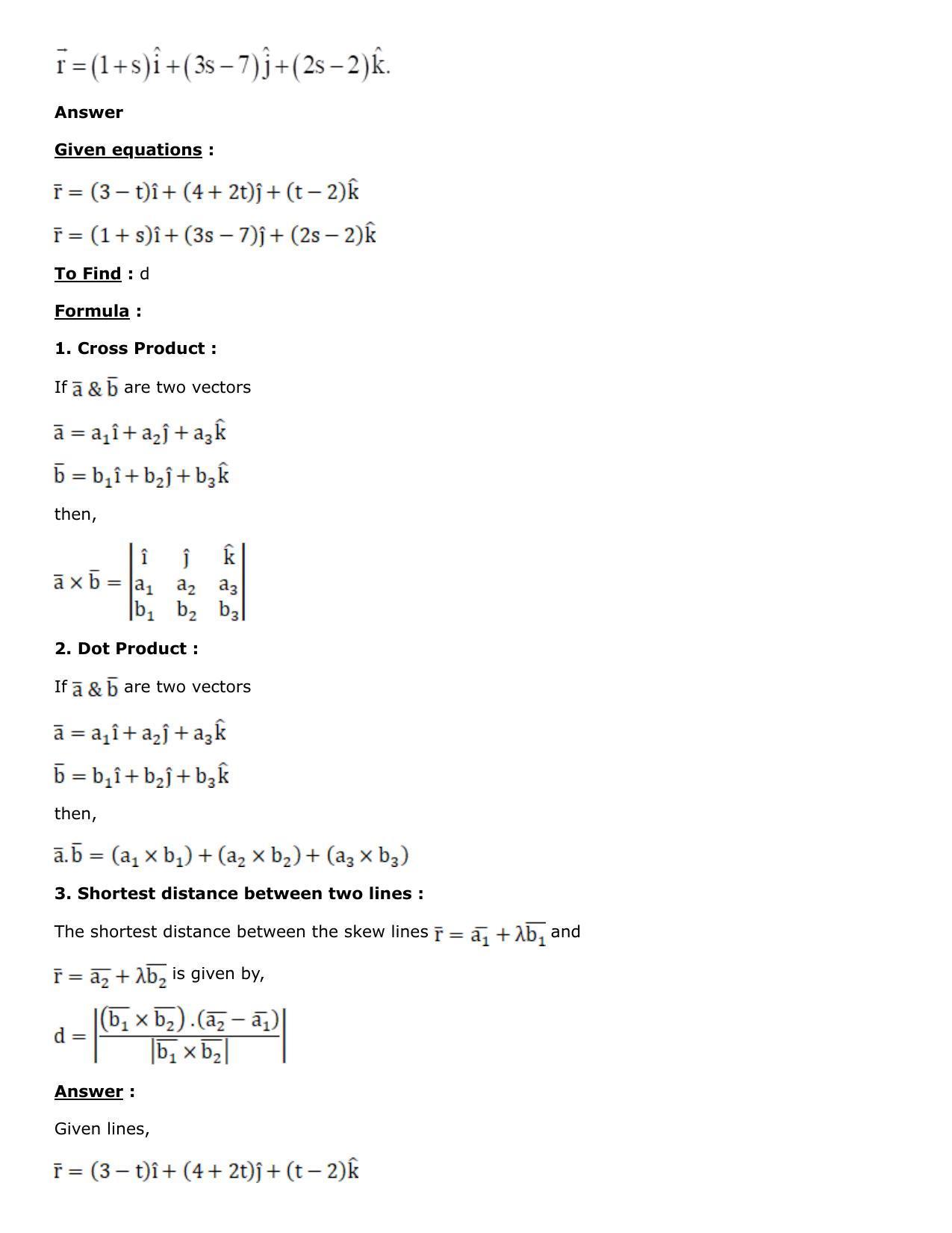 Chapter 27: Straight Line in Space Solutions: RS Aggarwal Class 12 Solutions  - Page 56