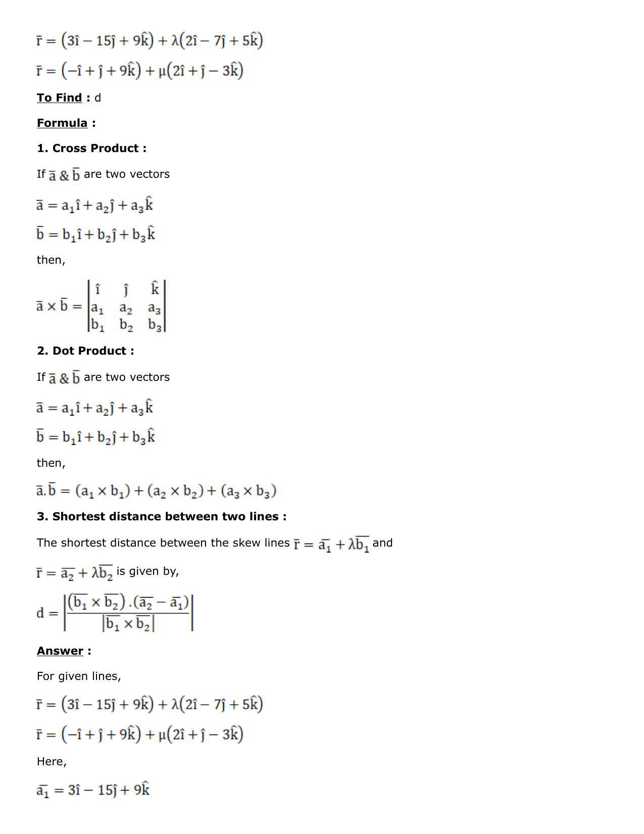 Chapter 27: Straight Line in Space Solutions: RS Aggarwal Class 12 Solutions  - Page 63