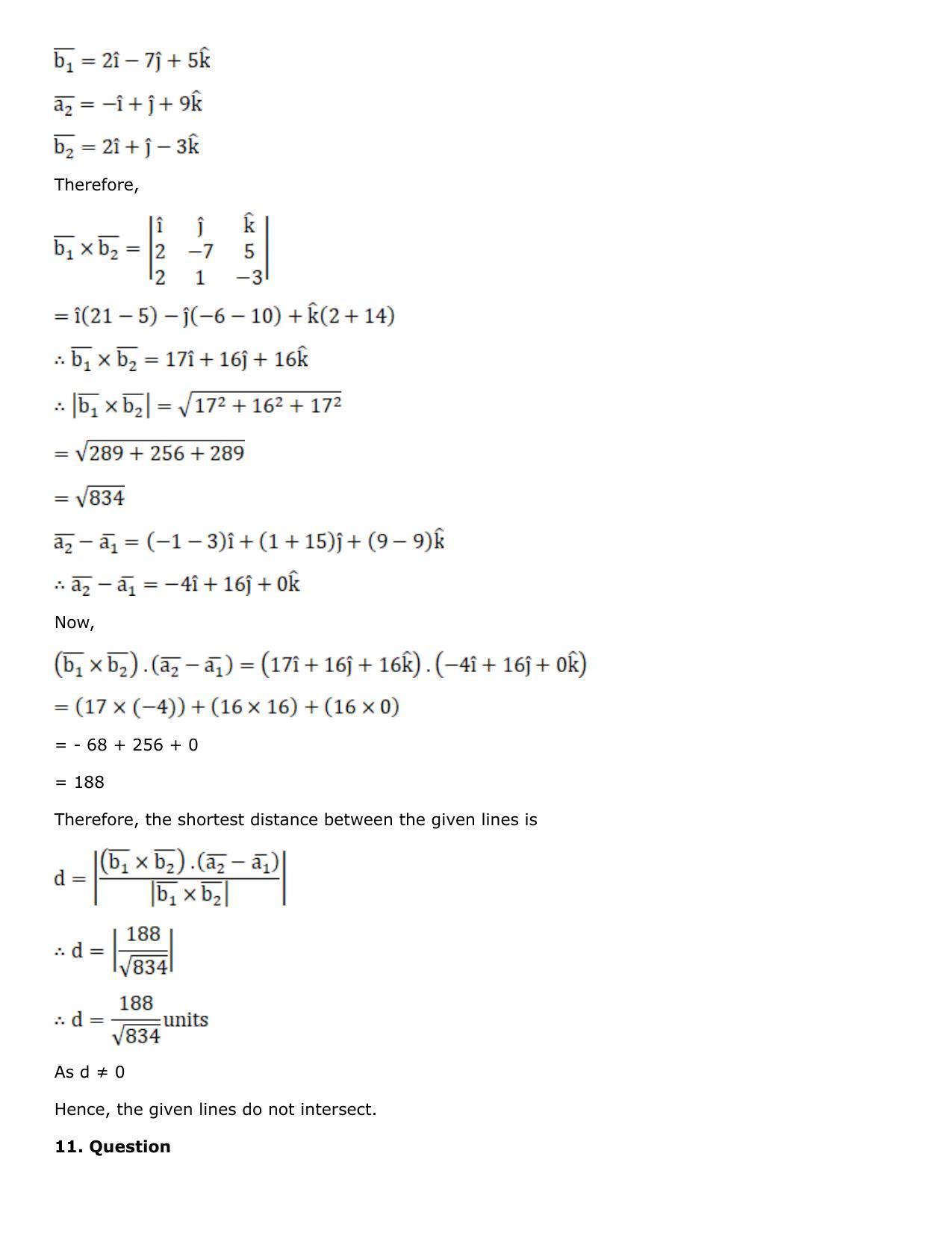Chapter 27: Straight Line in Space Solutions: RS Aggarwal Class 12 Solutions  - Page 64