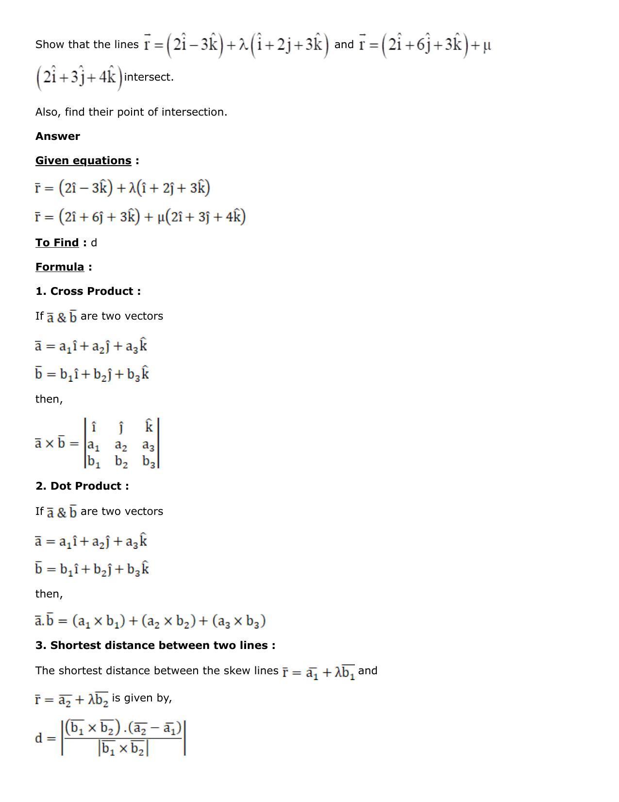 Chapter 27: Straight Line in Space Solutions: RS Aggarwal Class 12 Solutions  - Page 65