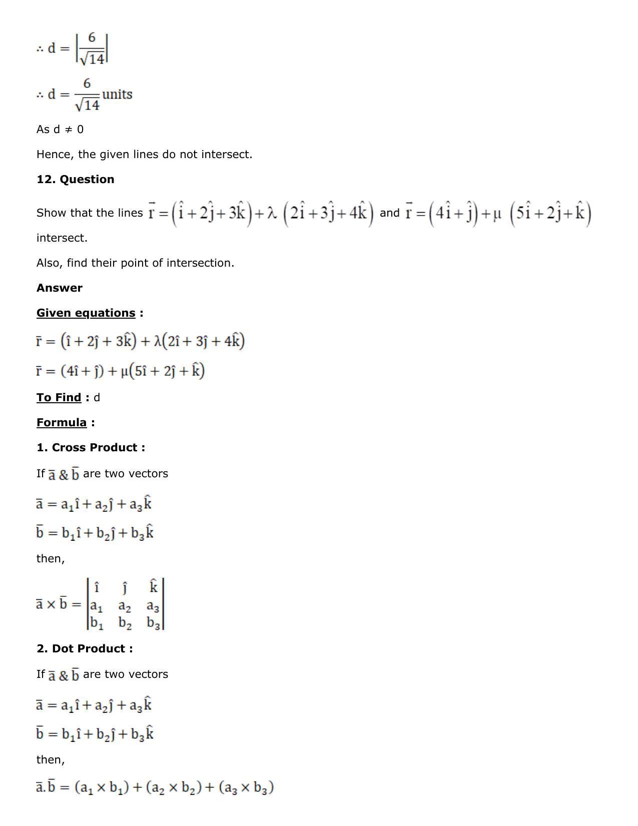 Chapter 27: Straight Line in Space Solutions: RS Aggarwal Class 12 Solutions  - Page 67