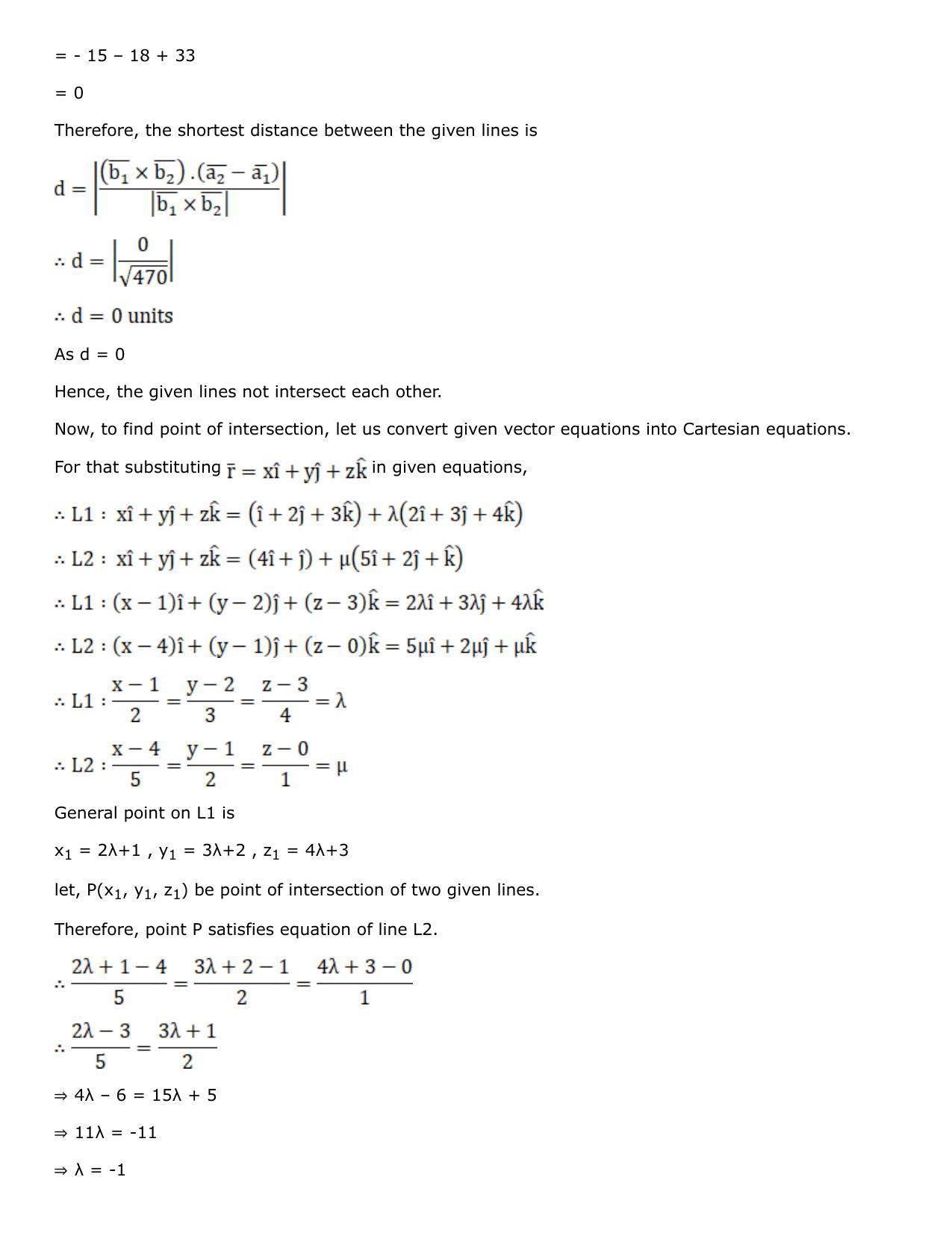 Chapter 27: Straight Line in Space Solutions: RS Aggarwal Class 12 Solutions  - Page 69