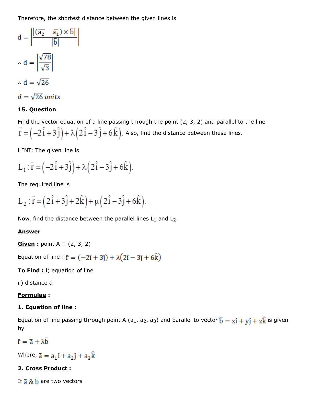 Chapter 27: Straight Line in Space Solutions: RS Aggarwal Class 12 Solutions  - Page 74