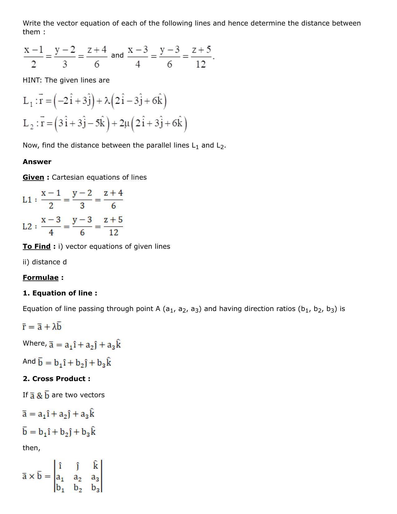 Chapter 27: Straight Line in Space Solutions: RS Aggarwal Class 12 Solutions  - Page 77