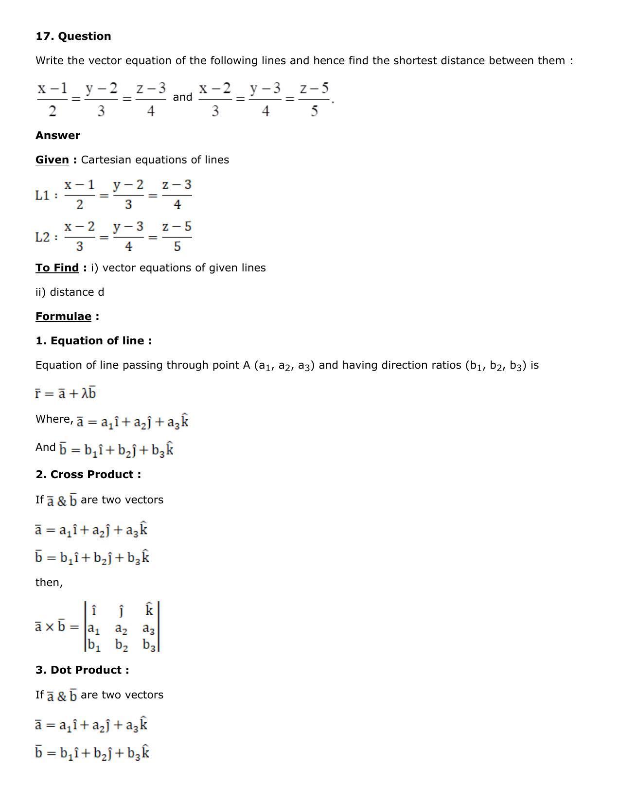 Chapter 27: Straight Line in Space Solutions: RS Aggarwal Class 12 Solutions  - Page 80