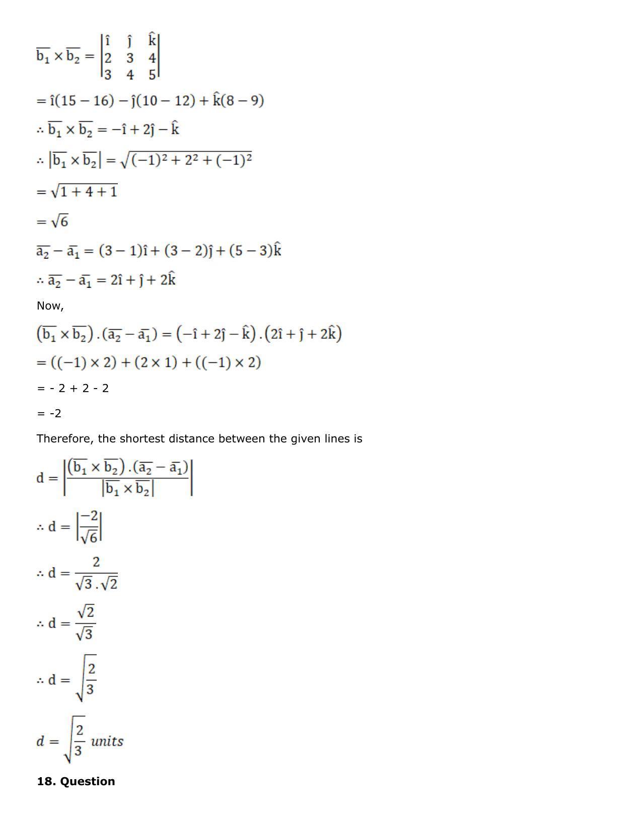 Chapter 27: Straight Line in Space Solutions: RS Aggarwal Class 12 Solutions  - Page 82