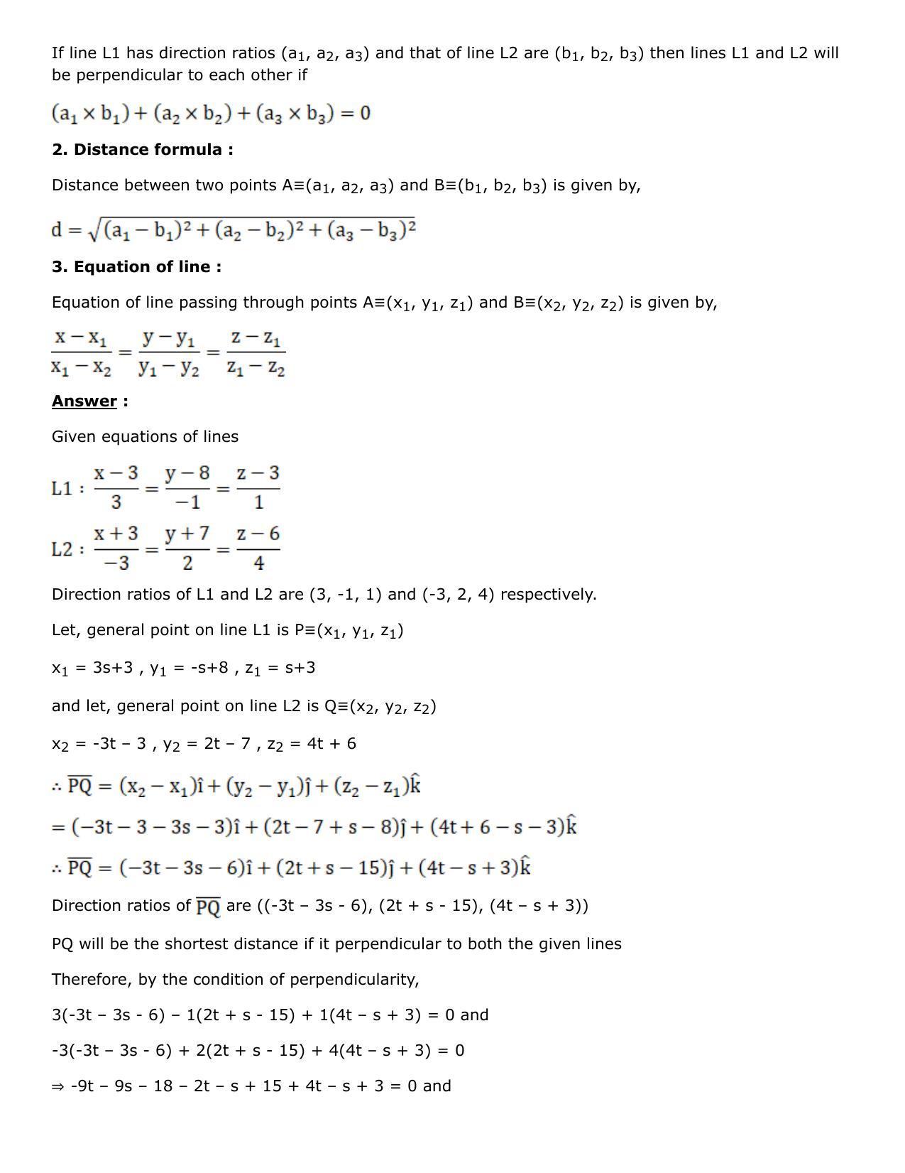 Chapter 27: Straight Line in Space Solutions: RS Aggarwal Class 12 Solutions  - Page 89