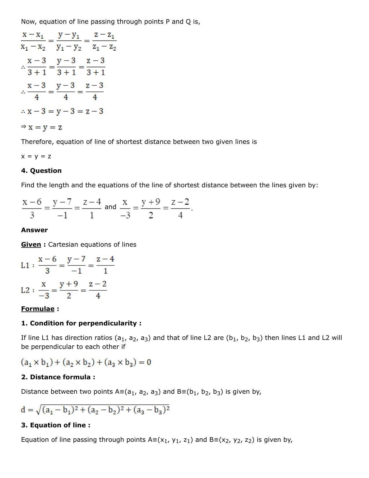 Chapter 27: Straight Line in Space Solutions: RS Aggarwal Class 12 Solutions  - Page 95