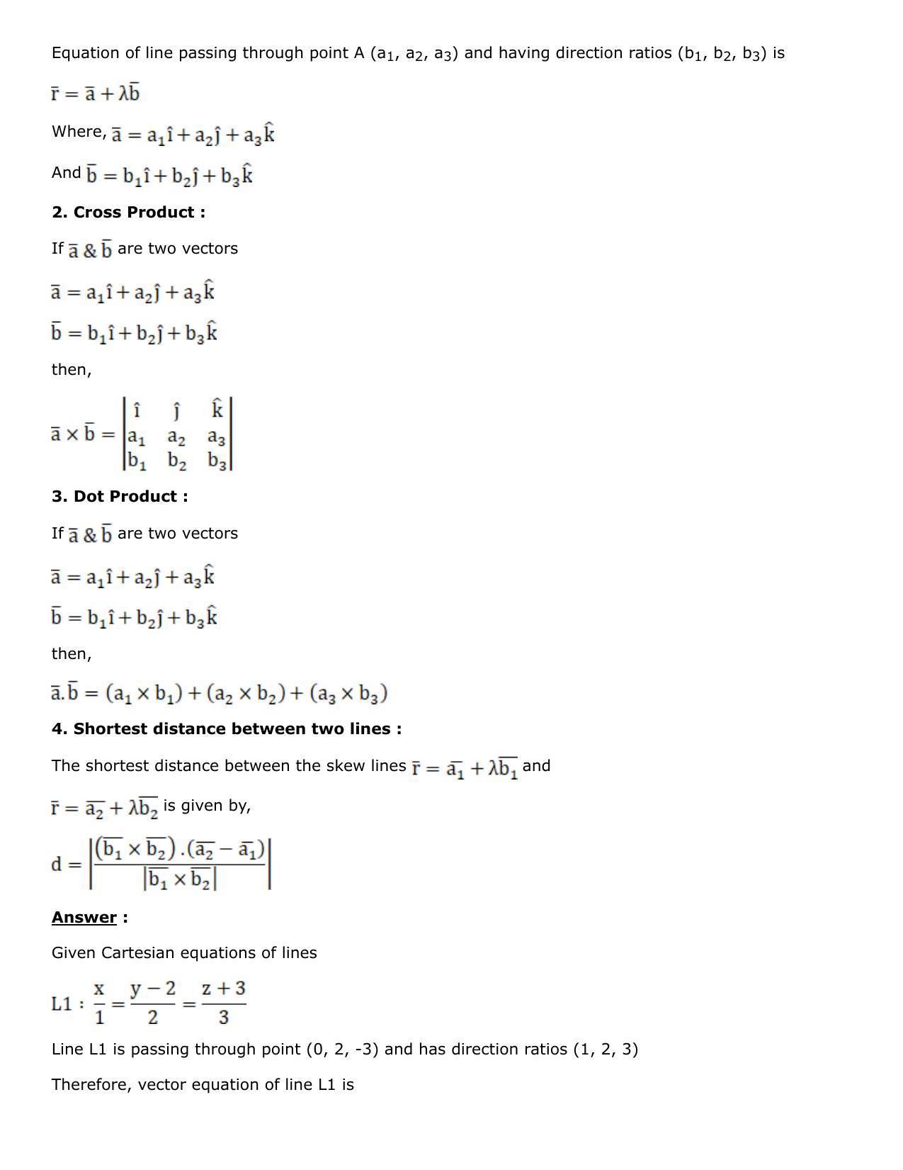 Chapter 27: Straight Line in Space Solutions: RS Aggarwal Class 12 Solutions  - Page 98