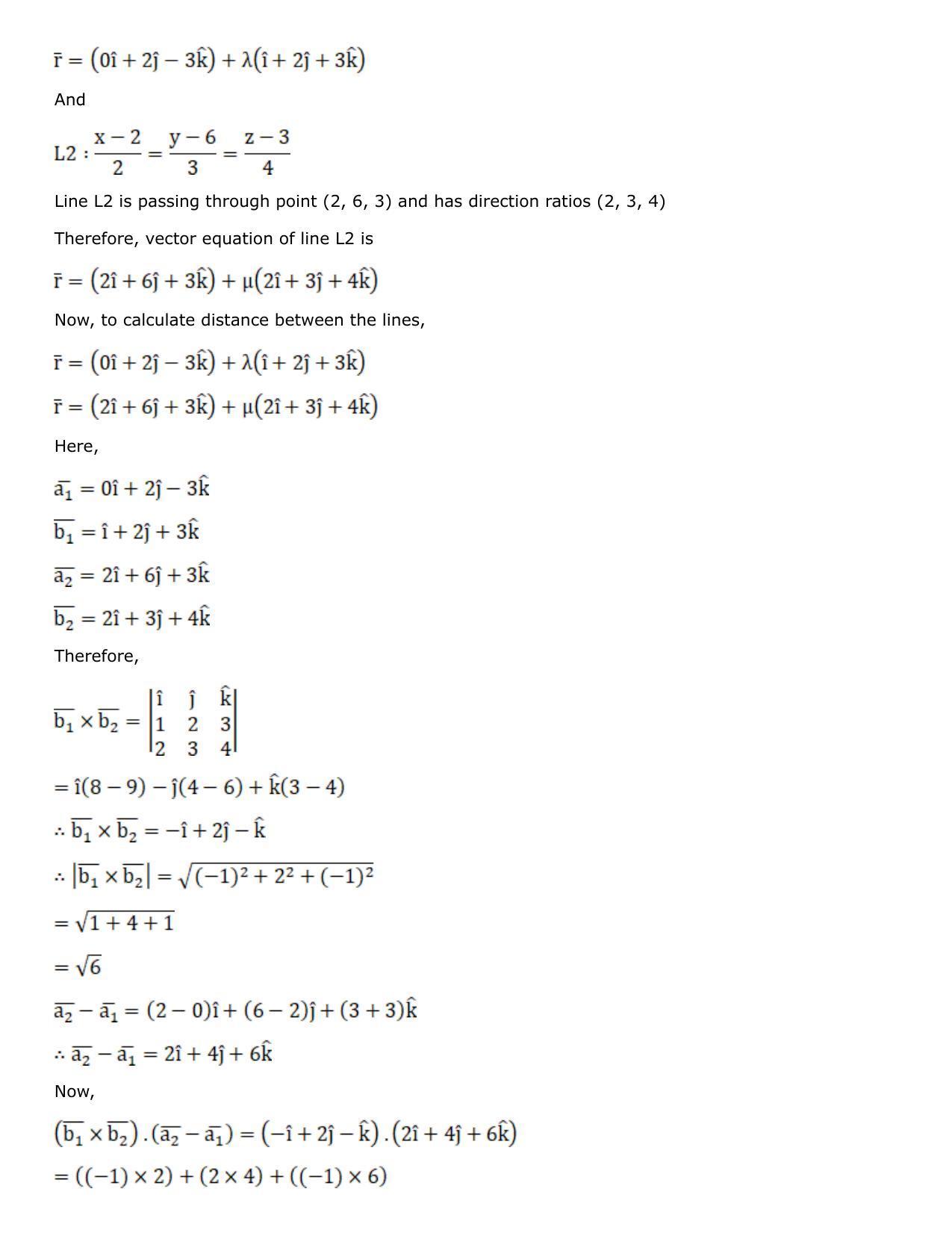 Chapter 27: Straight Line in Space Solutions: RS Aggarwal Class 12 Solutions  - Page 99