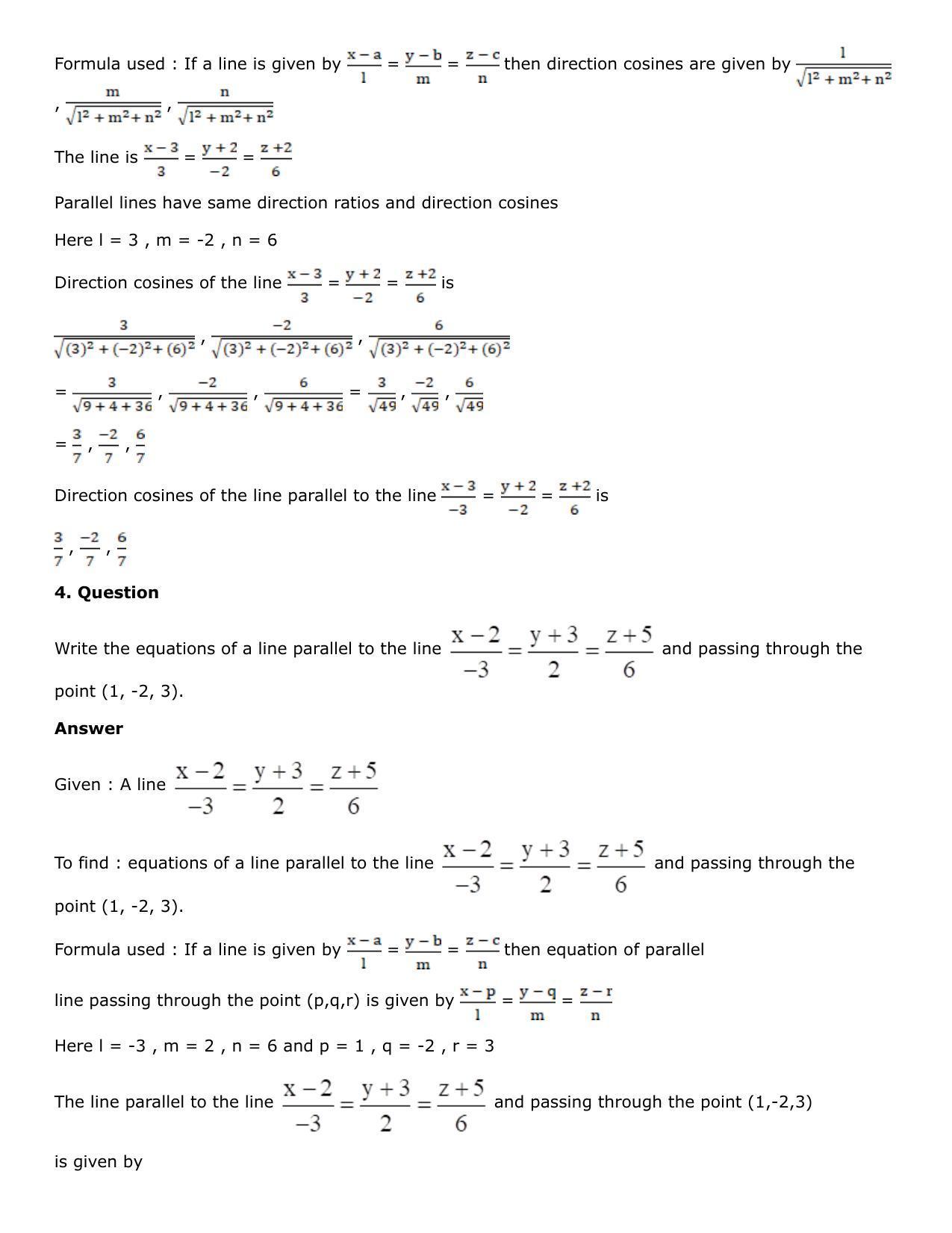 Chapter 27: Straight Line in Space Solutions: RS Aggarwal Class 12 Solutions  - Page 105