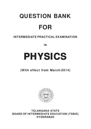 TS Intermediate Physics Practicals Model Question Paper