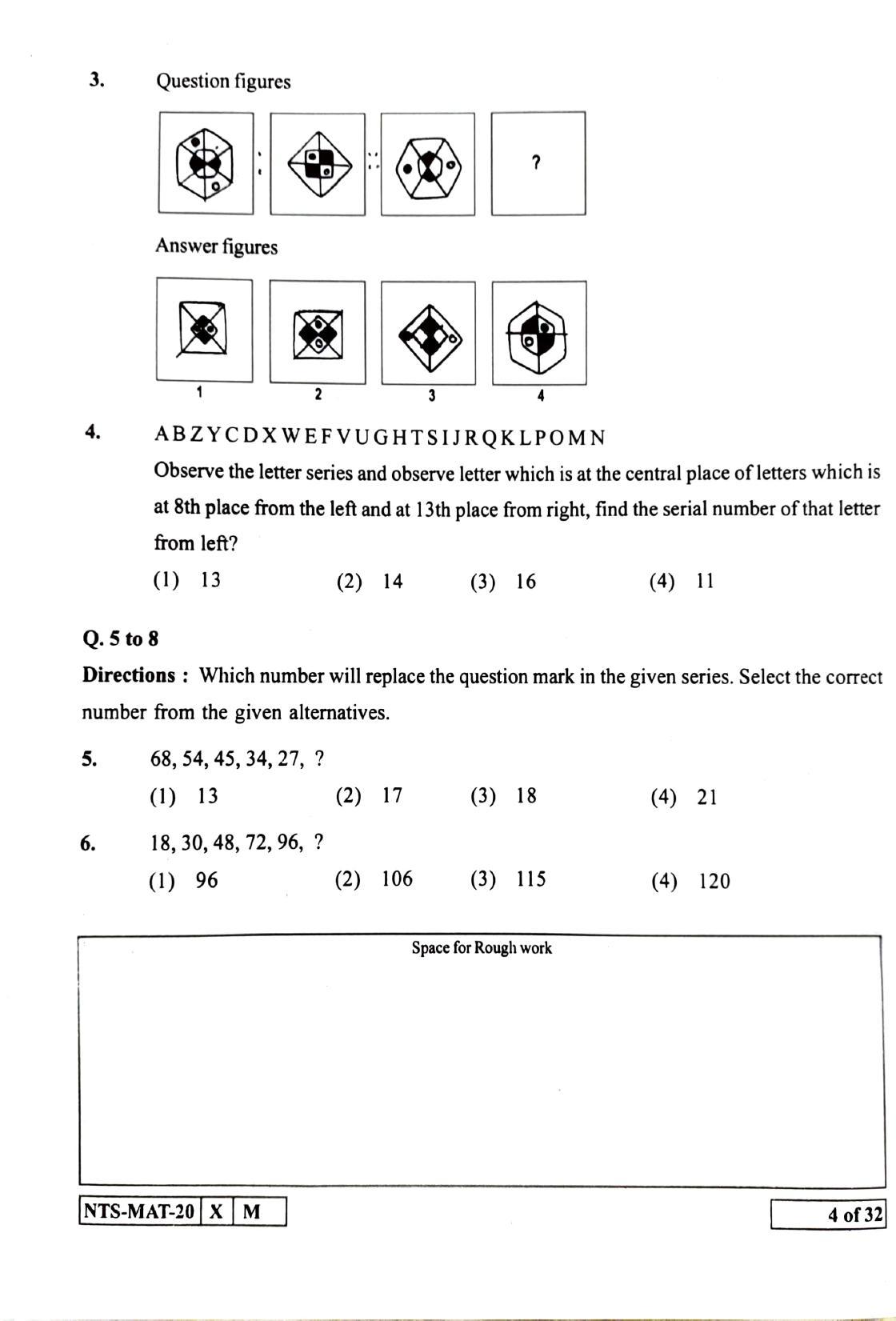 Maharashtra NTSE 2021 English MAT Question Paper - Page 4