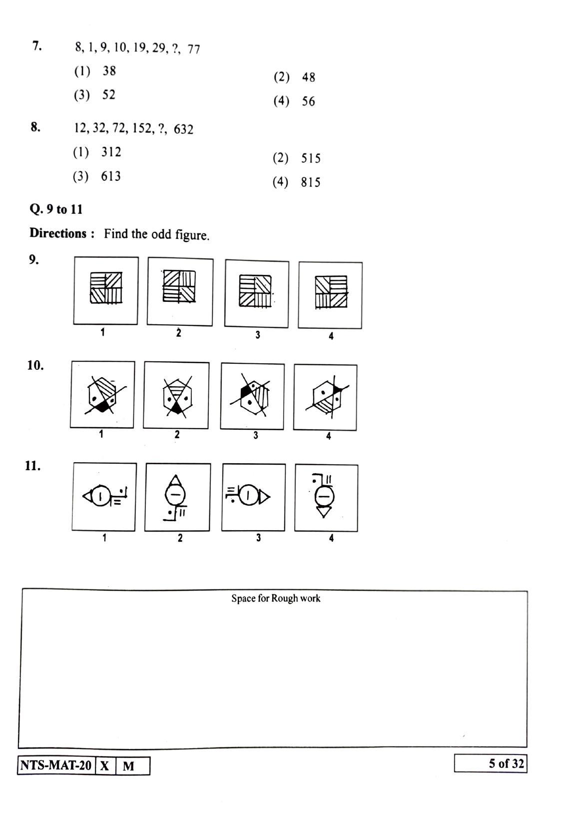 Maharashtra NTSE 2021 English MAT Question Paper - Page 5