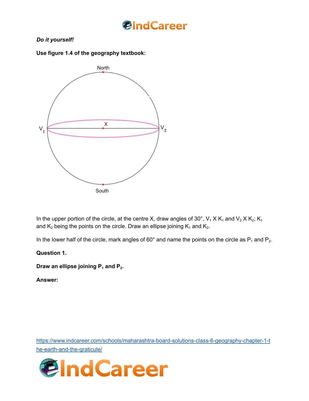 Maharashtra Board Solutions Class 6-Geography: Chapter 1- The Earth and the Graticule - Page 9