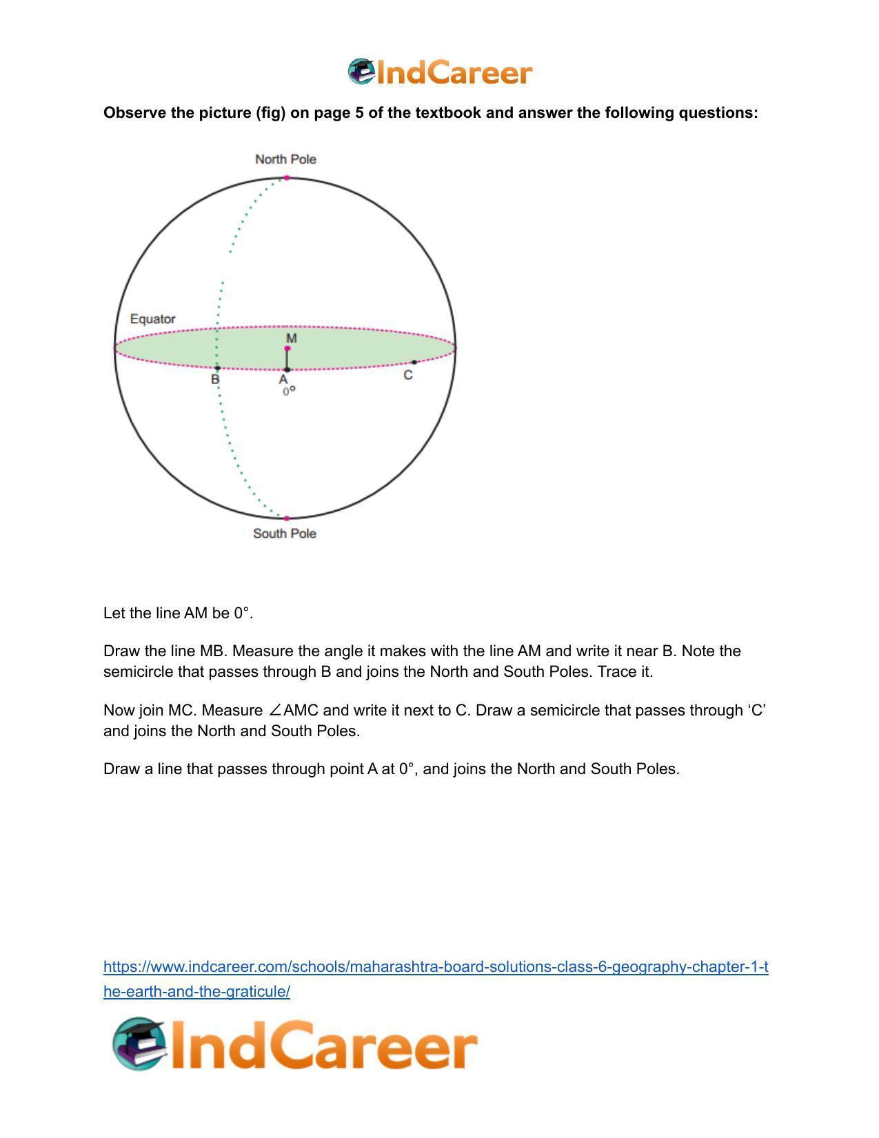 Maharashtra Board Solutions Class 6-Geography: Chapter 1- The Earth and the Graticule - Page 11