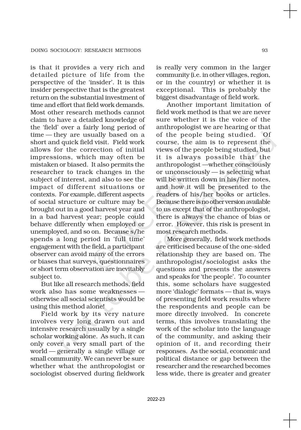 NCERT Book for Class 11 Sociology (Part-I) Chapter 5 Doing Sociology: Research Methods - Page 12
