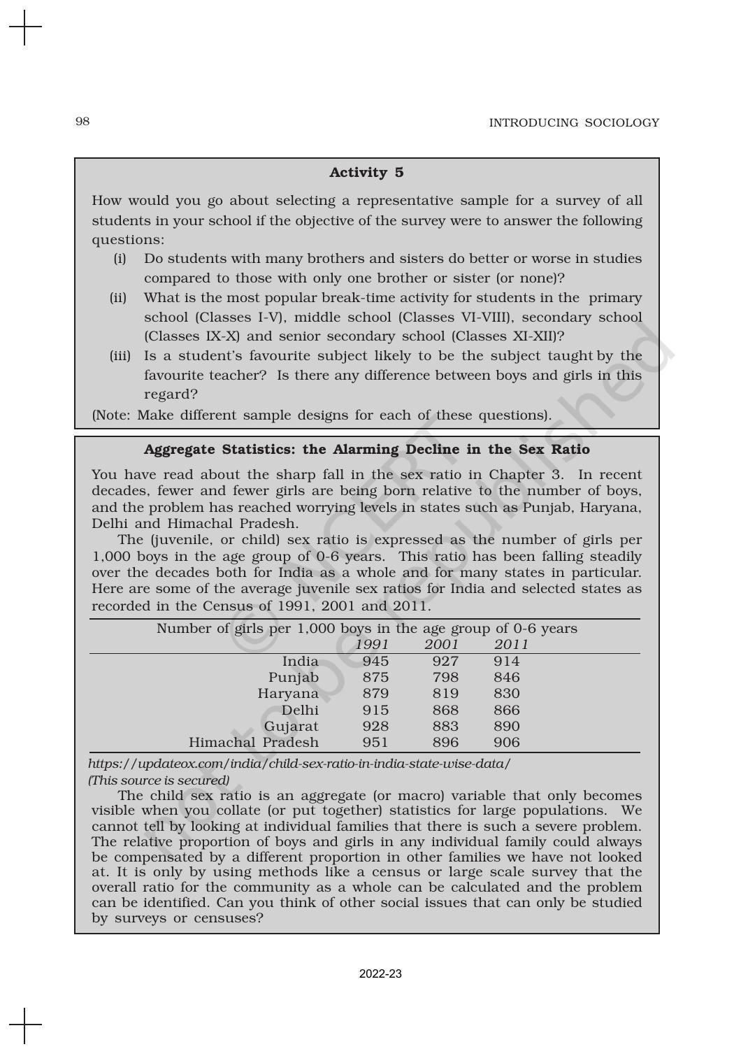 NCERT Book for Class 11 Sociology (Part-I) Chapter 5 Doing Sociology: Research Methods - Page 17