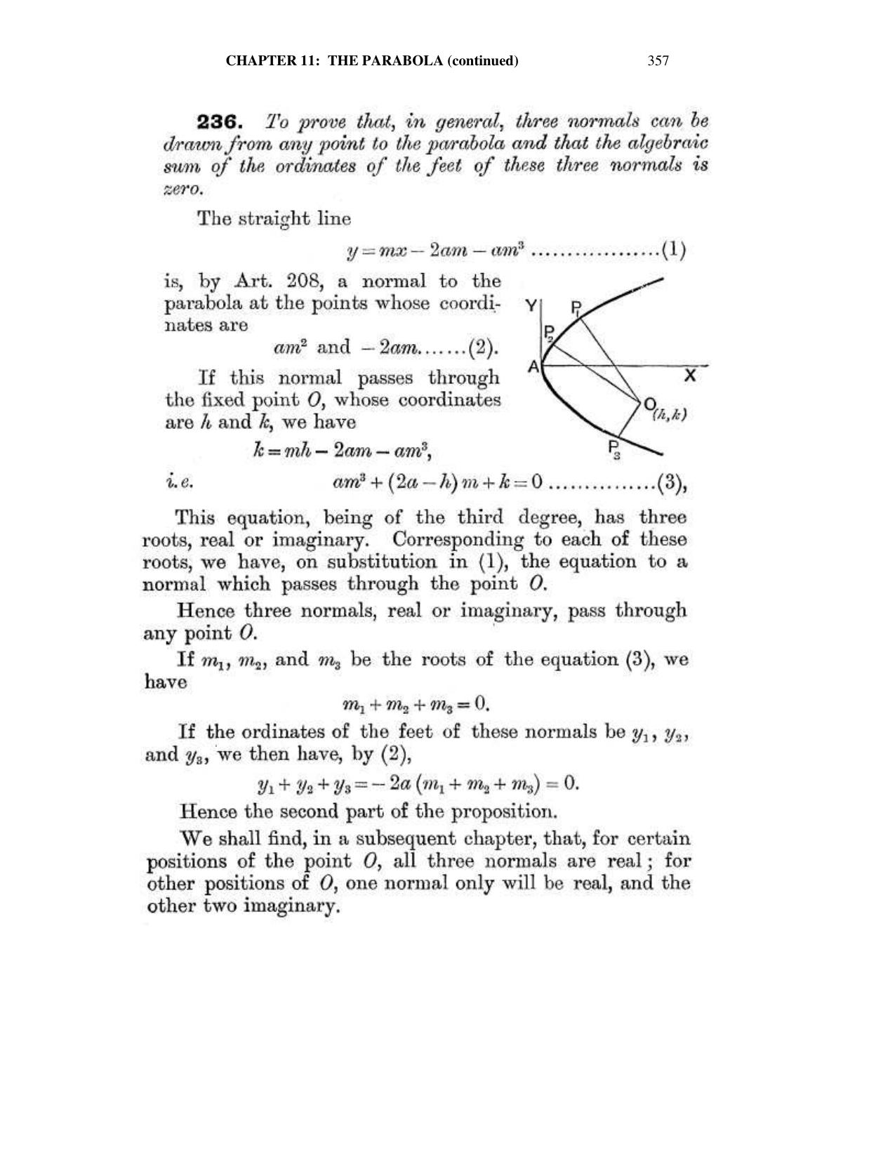 Chapter 11: The Parabola (Continued) - SL Loney Solutions: The Elements of Coordinate Geometry - Page 13