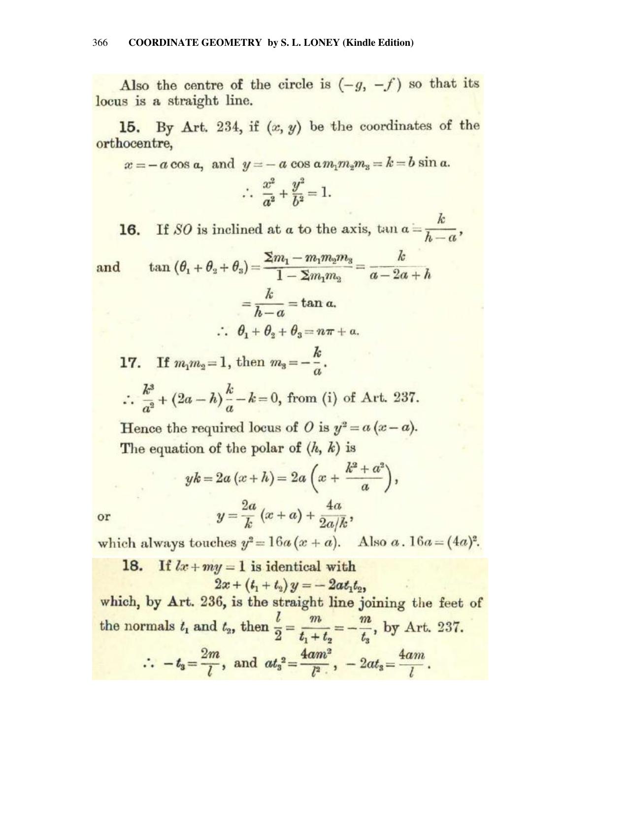 Chapter 11: The Parabola (Continued) - SL Loney Solutions: The Elements of Coordinate Geometry - Page 22