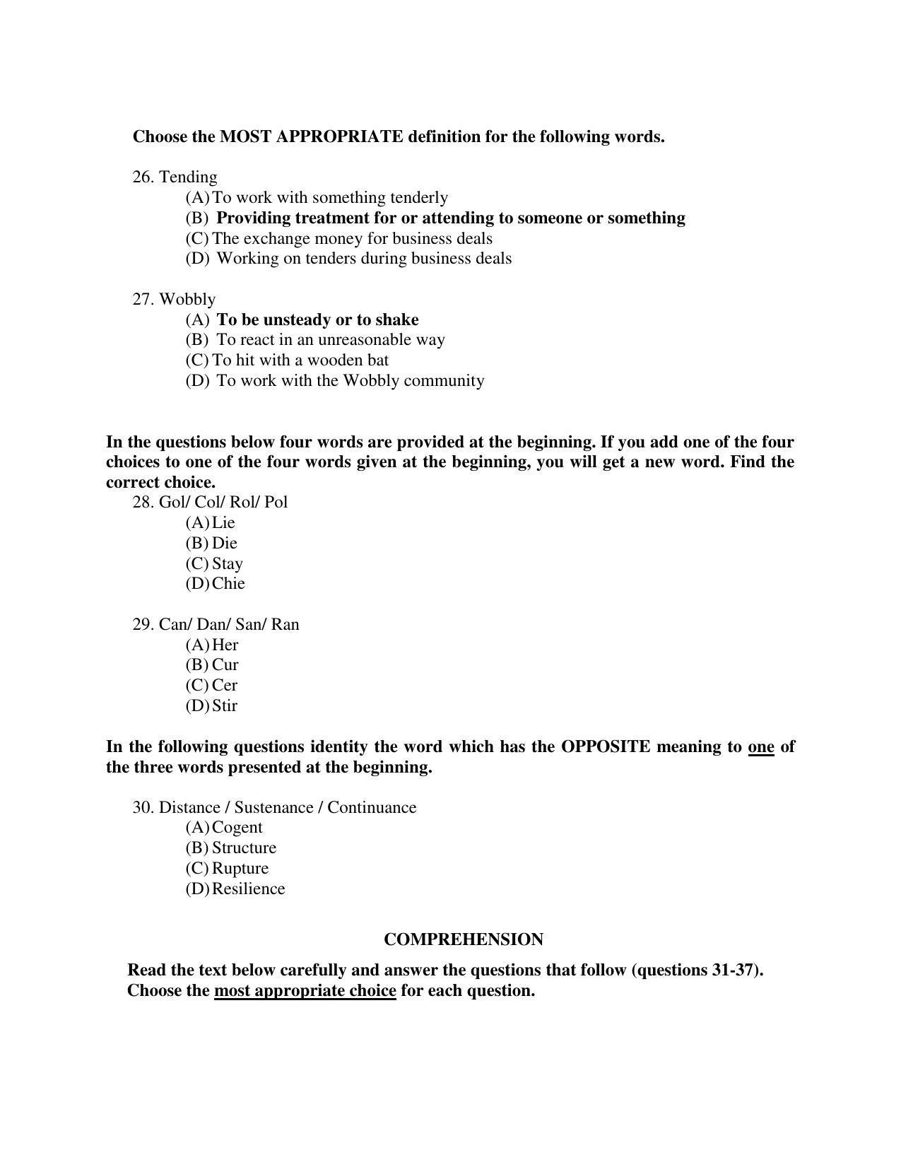 OJEE 2014 MAM Question Paper - Page 5