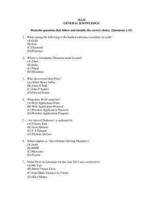 OJEE 2014 MAM Question Paper