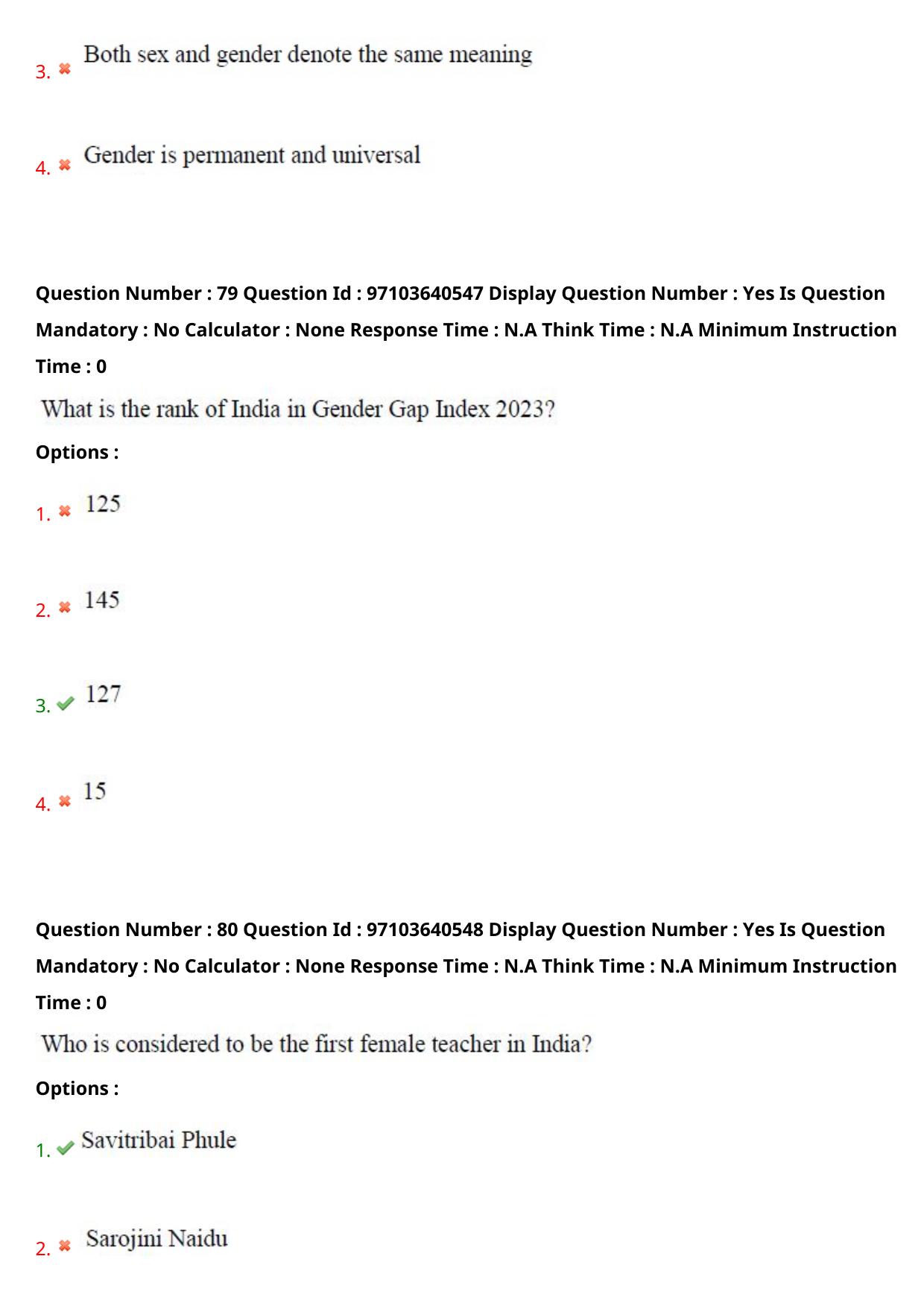 AP RCET 2024 Women's Studies Question Paper (05-05-2024 (Sunday) Session-I) - Page 48